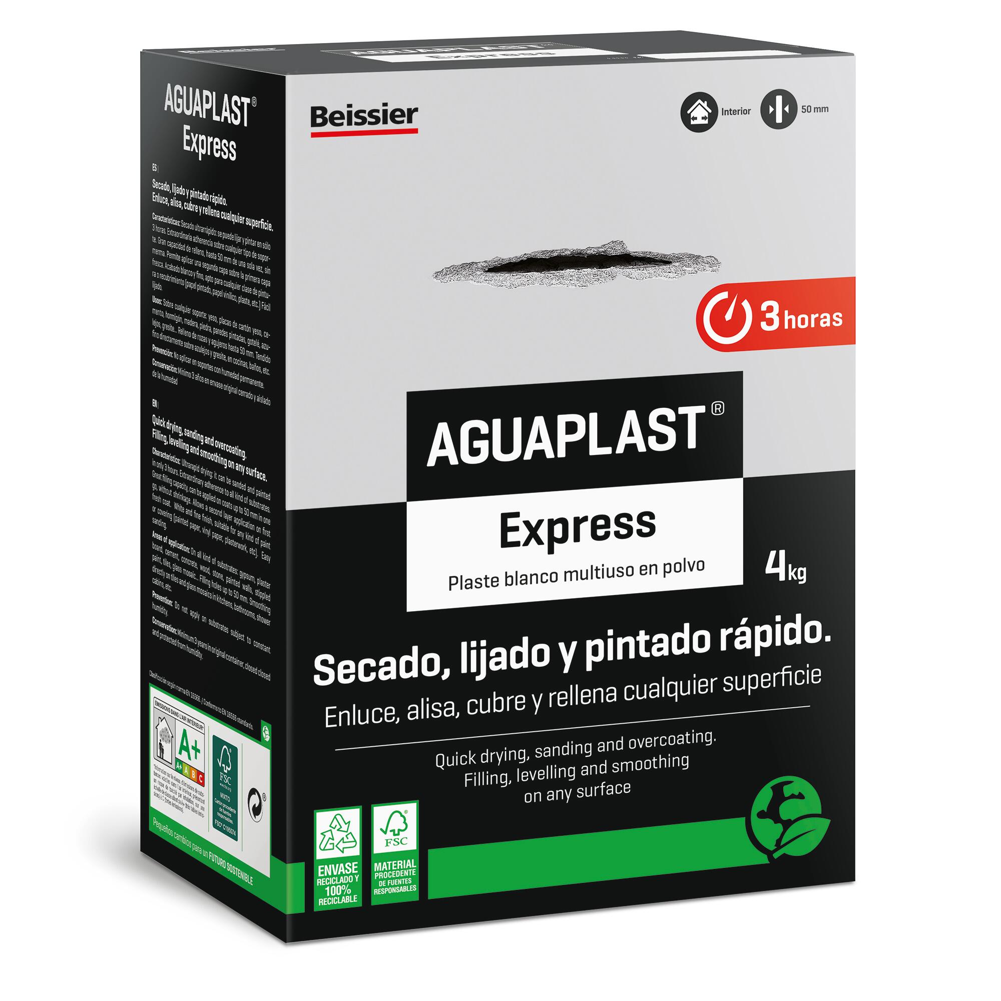 Plaste en polvo aguaplast express 4kg