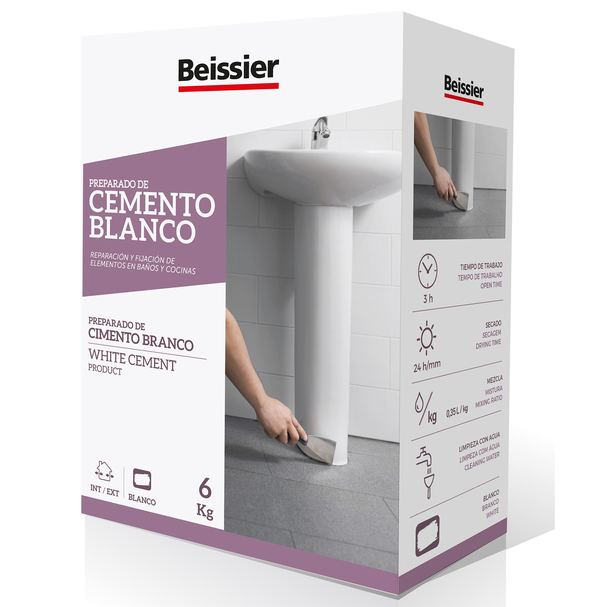 Cemento blanco en polvo beissier 6 kg