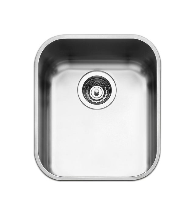 Evier en inox 1 bac 42 x 42 cm vidage inclus Lm40u
