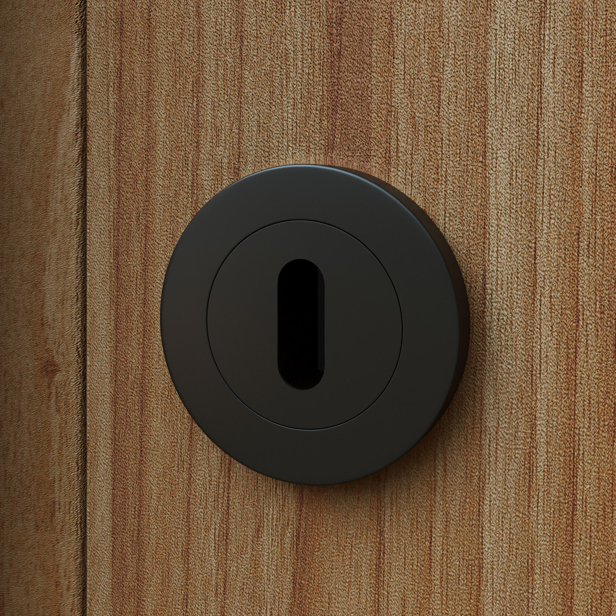 Puxador de porta roseta alumínio preto mate Inspire Axel - 14