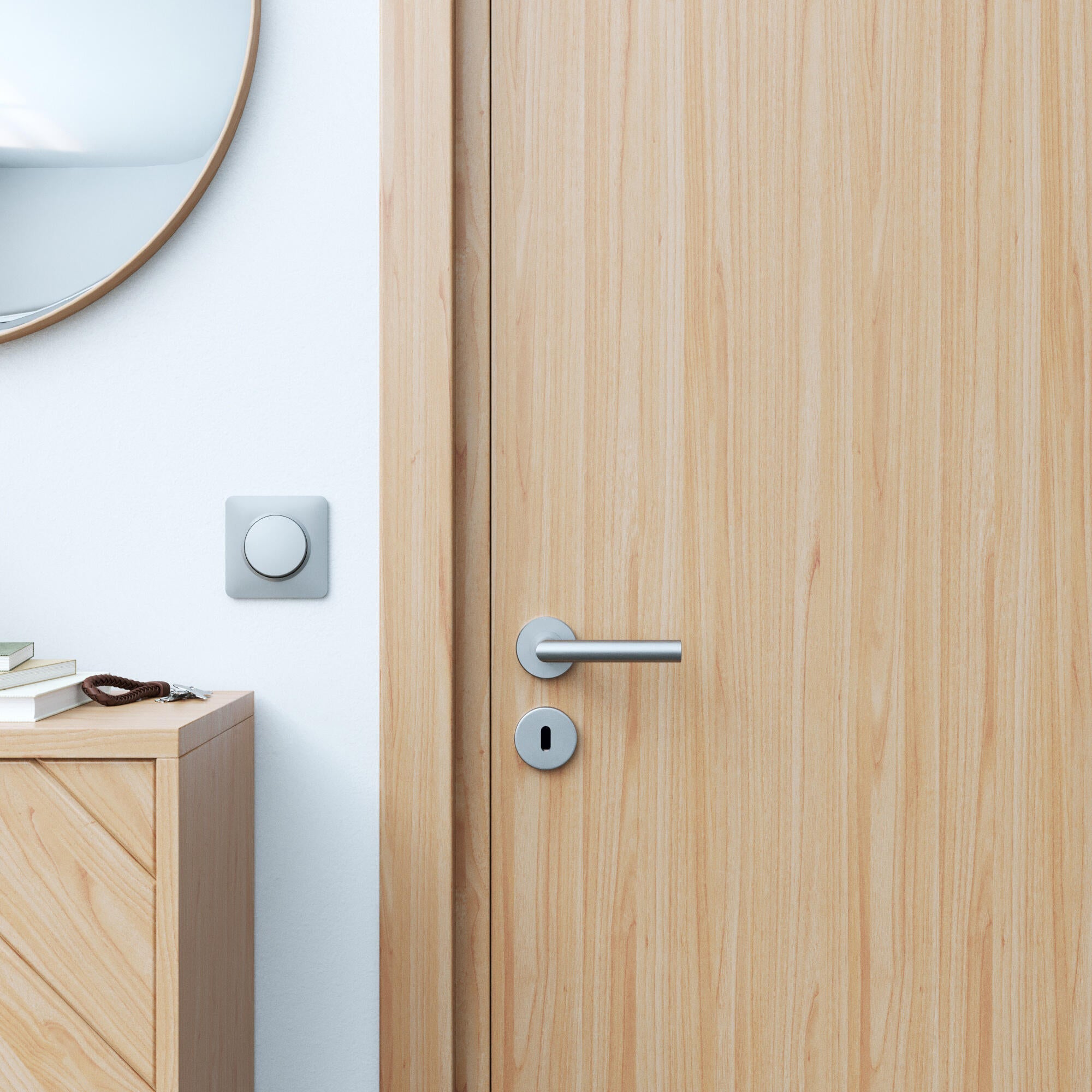 Juego de manilla con roseta redonda INSPIRE serie Sara de acero inoxidable - 5