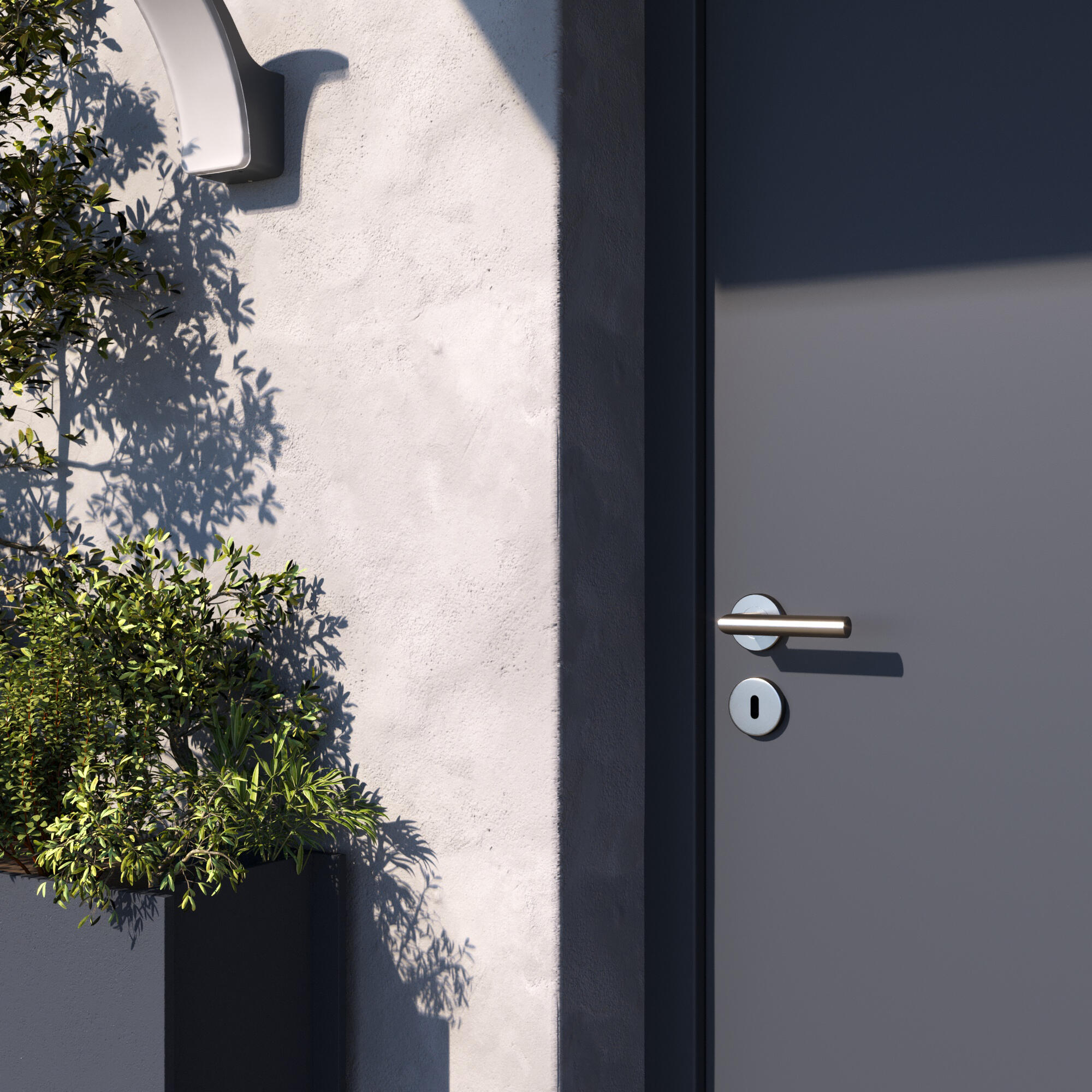 Juego de manilla con roseta redonda INSPIRE serie Sara de acero inoxidable - 4