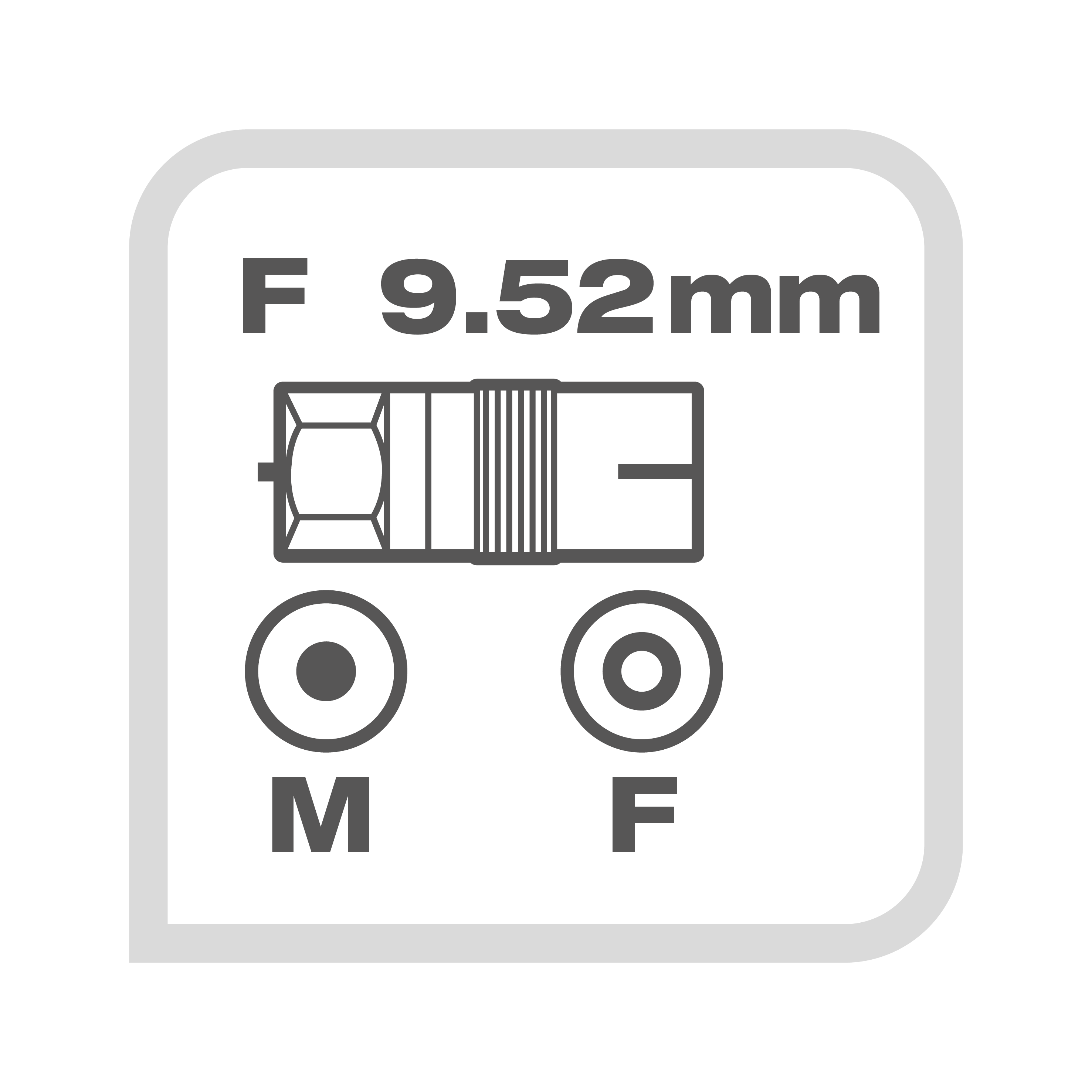 Adaptateur coaxial TV 9.52mm mâle, Lexman - 3