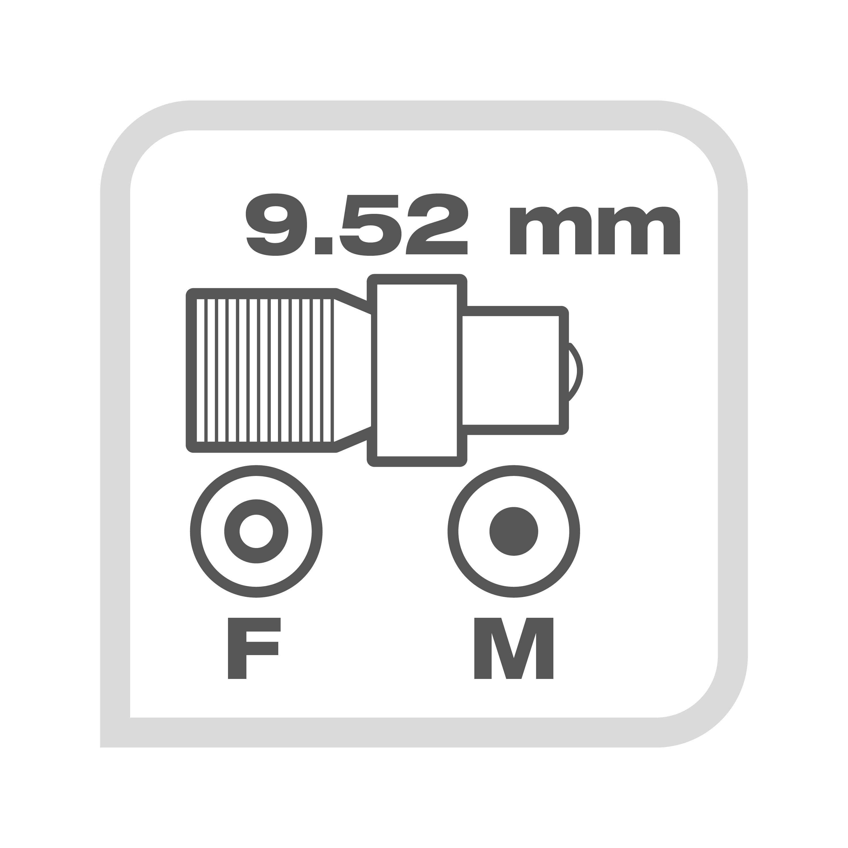 Adaptateur coaxial TV 9.52mm femelle, Lexman - 3