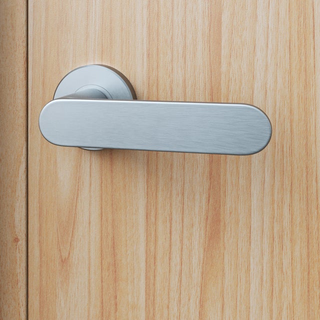 2 poignées sur rosace INSPIRE Java aluminium nickel brillant A2