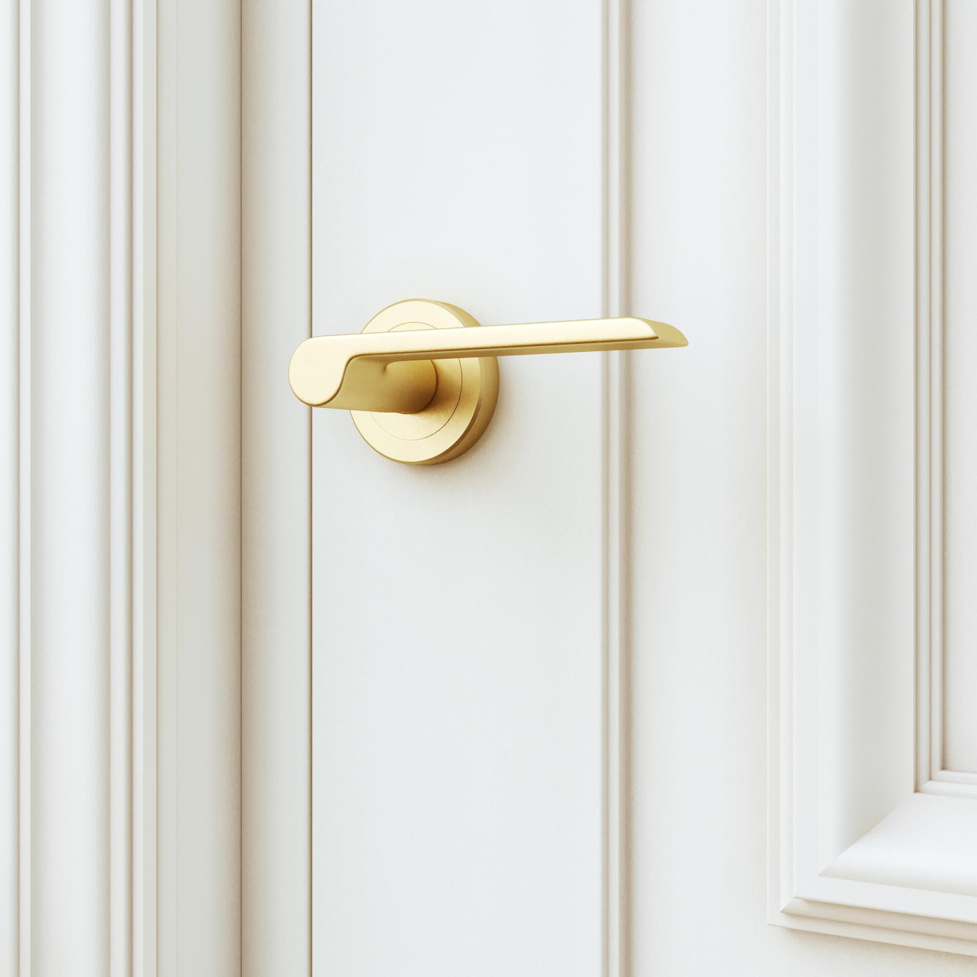 Puxador de porta roseta alumínio dourado escovado mate Inspire Birdie - 12