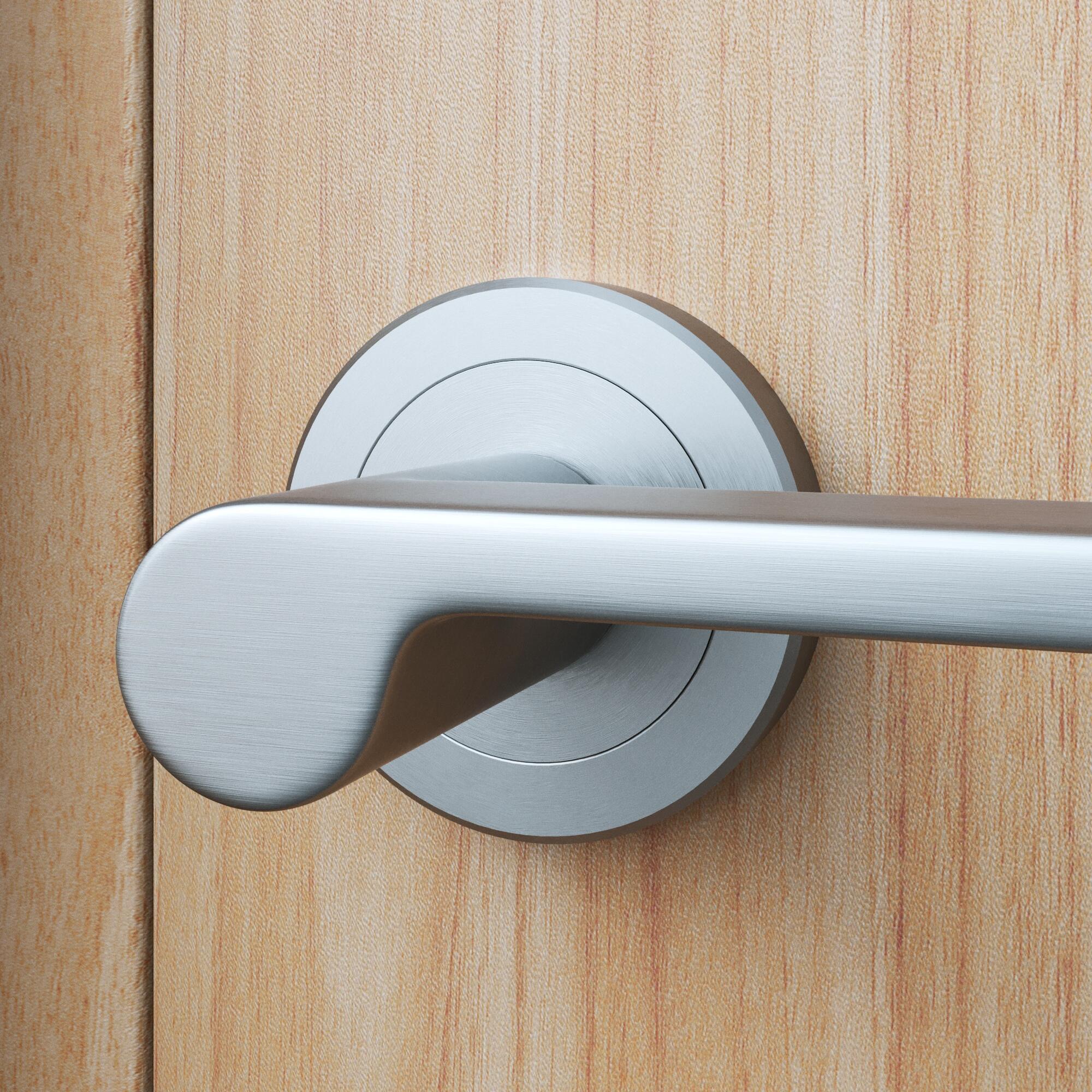 Klamka do drzwi wewnętrznych na rozecie Birdie nikiel szczotkowany Inspire - 9