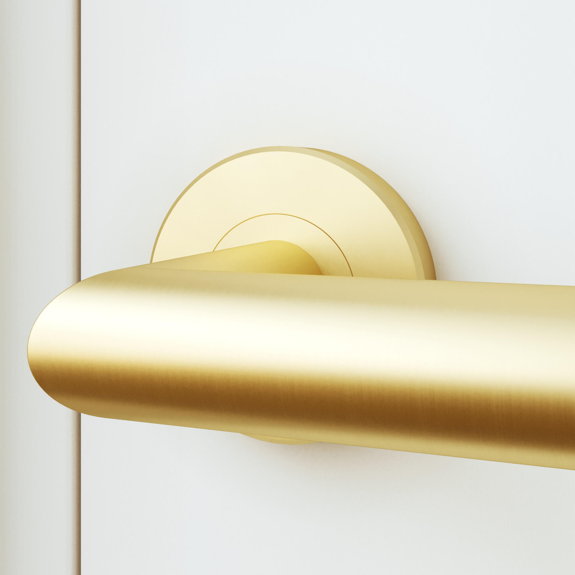 Puxador de porta roseta aço inox dourado escovado mate Inspire Sara - 5