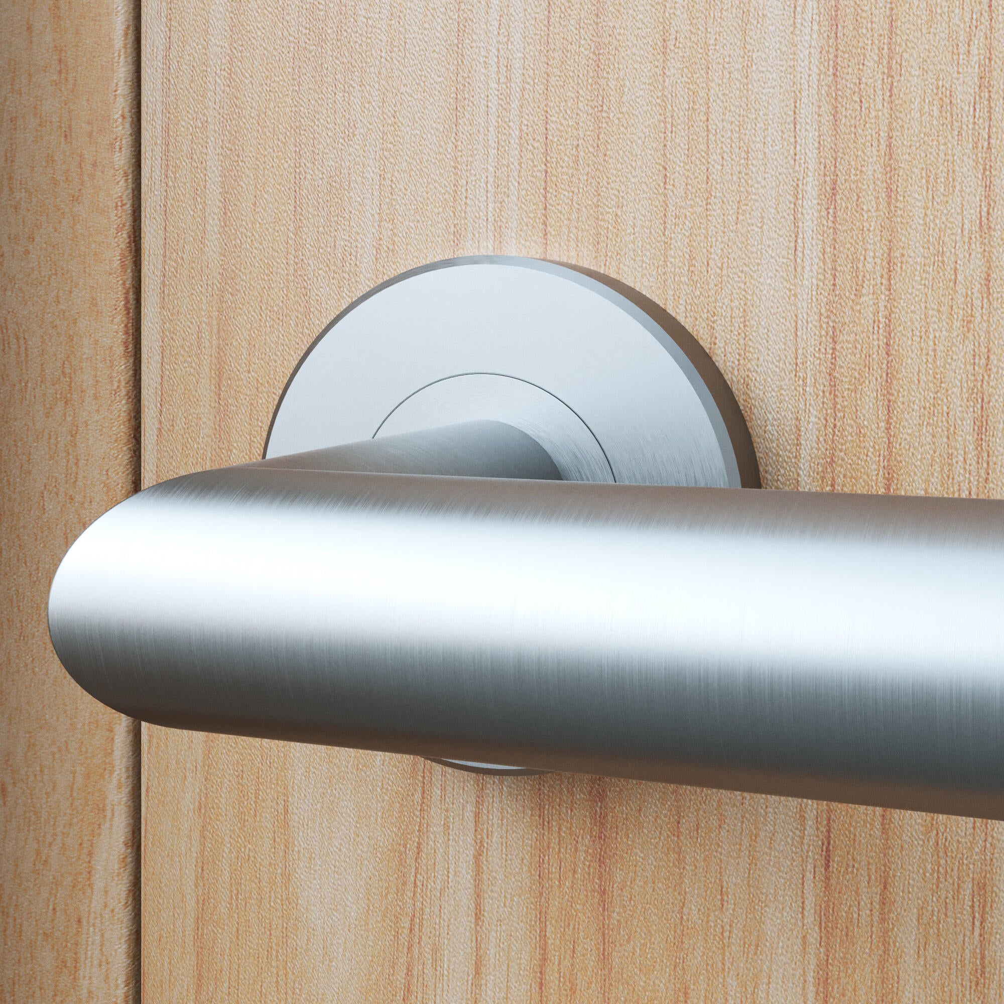 Juego de manilla con roseta redonda INSPIRE serie Sara de acero inoxidable - 7