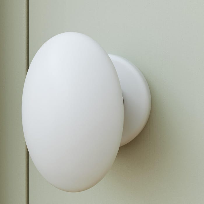 bouton de porte en porcelaine blanche GILDA par INSPIRE