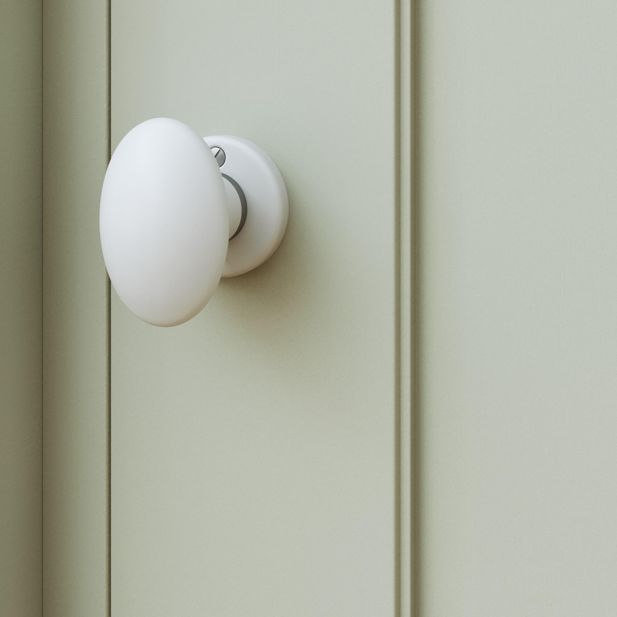 2 poignées sur rosace INSPIRE Gilda porcelaine blanc et nickel A10 - 3