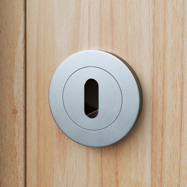 2 rosaces INSPIRE trou de clé L2 zamak nickel satiné A6