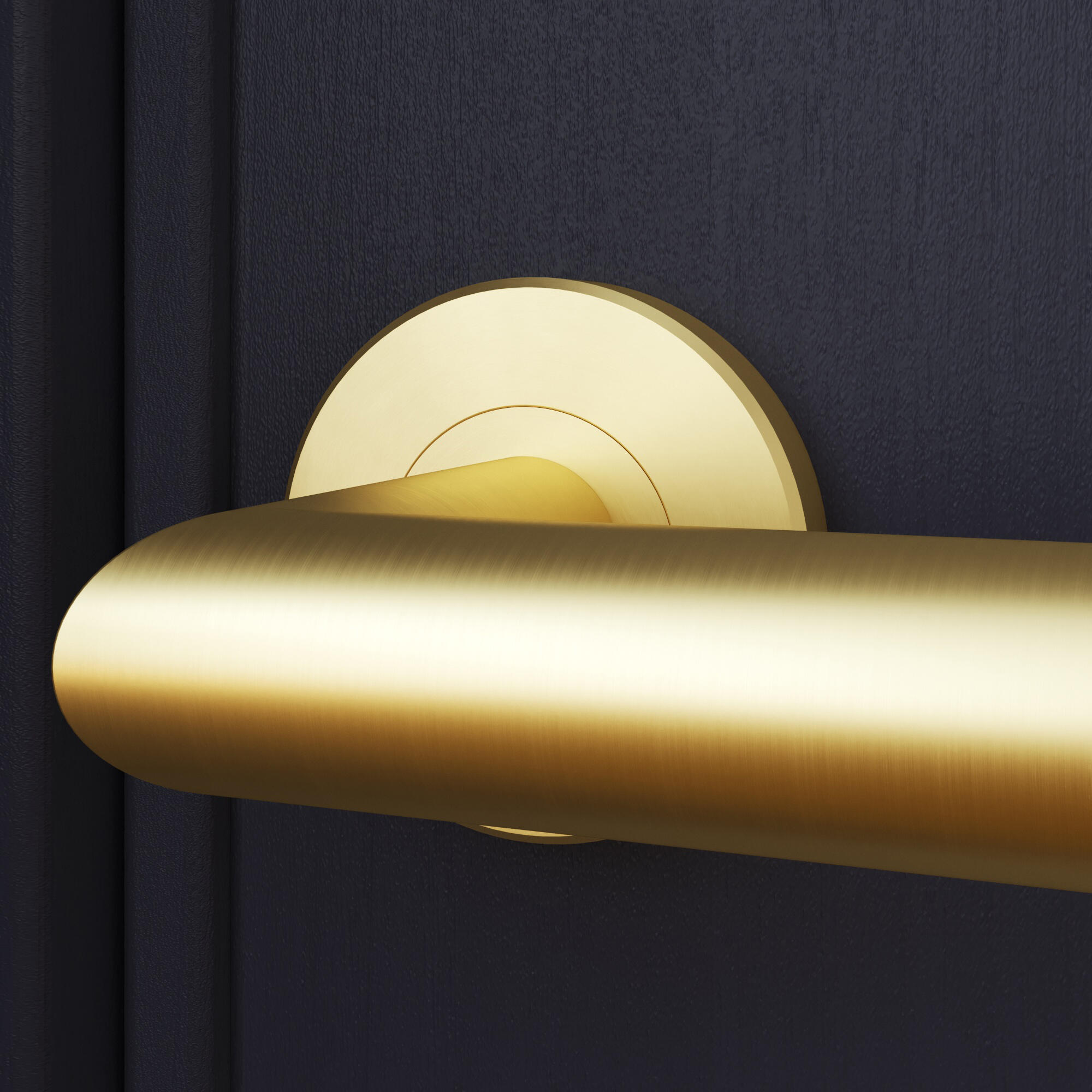 Puxador de porta roseta aço inox dourado escovado mate Inspire Sara - 4