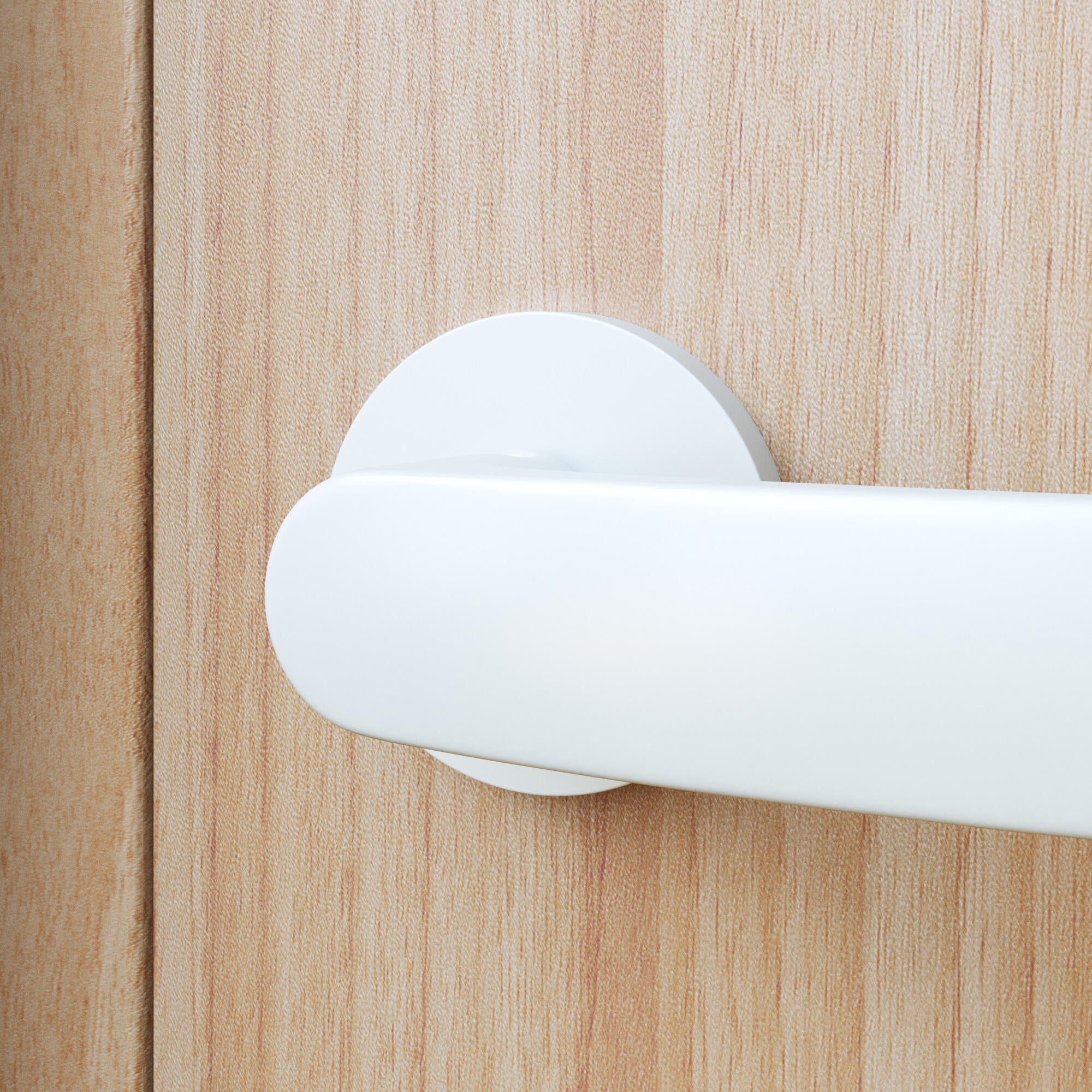 2 poignées sur rosace Lina blanc mat E3 - 5