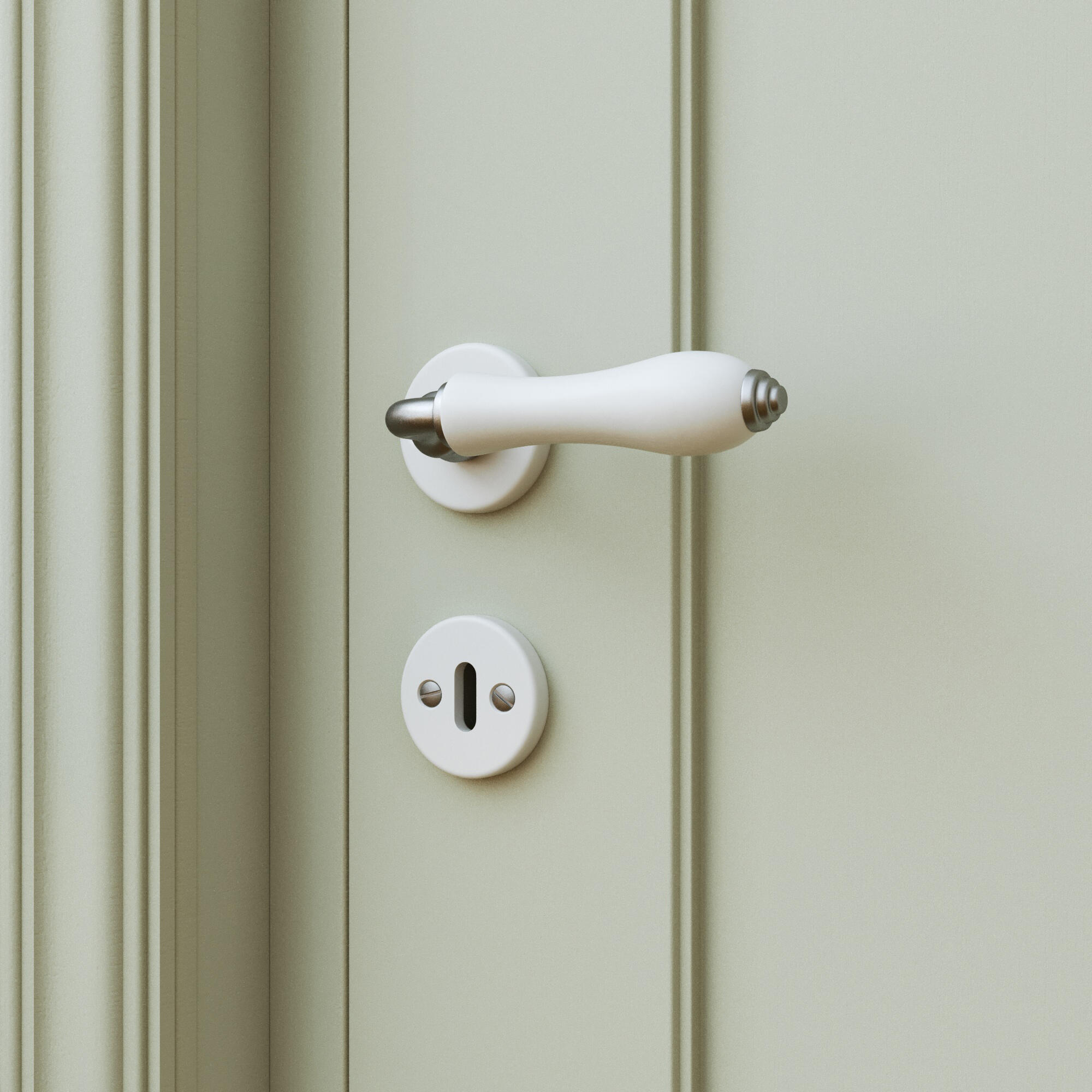 2 rosaces de fonction INSPIRE Gilda Maya blanc entrée de clé A10 - 4