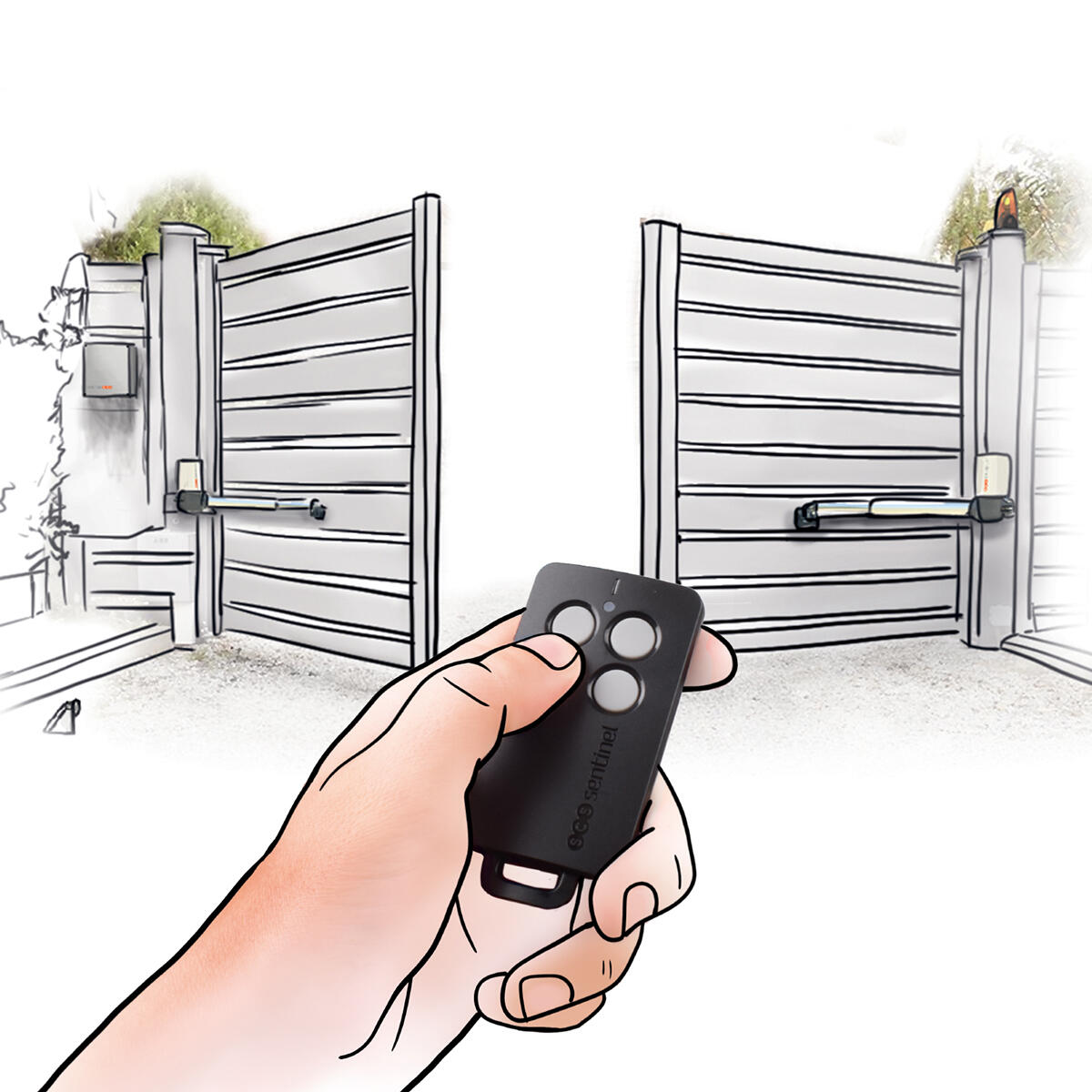 Motorisation de portail à vérins OPENGATE 1, SCS SENTINEL - 4