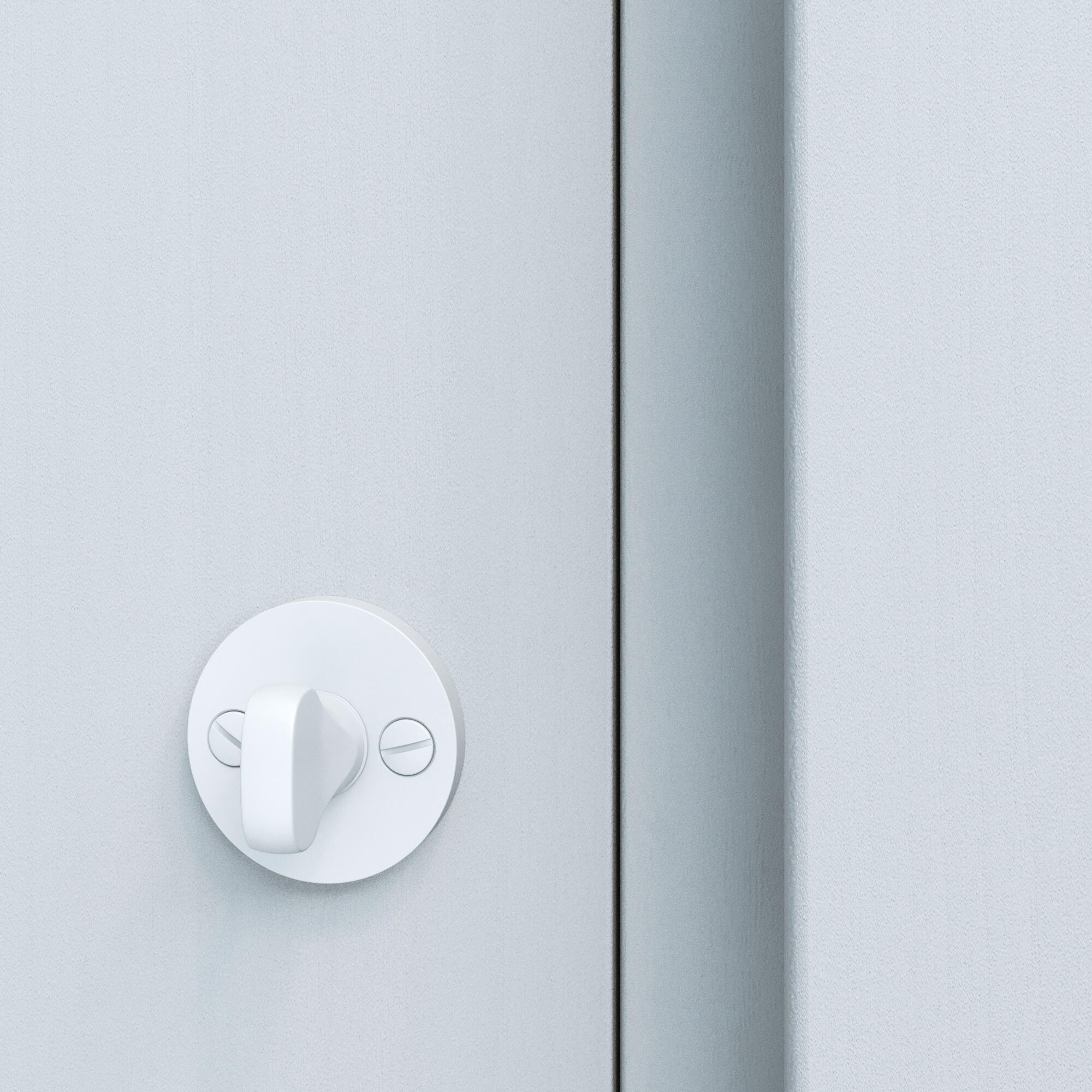 2 rosaces de fonction Lina acier blanc mat condamnation et décondamnation E3 - 5