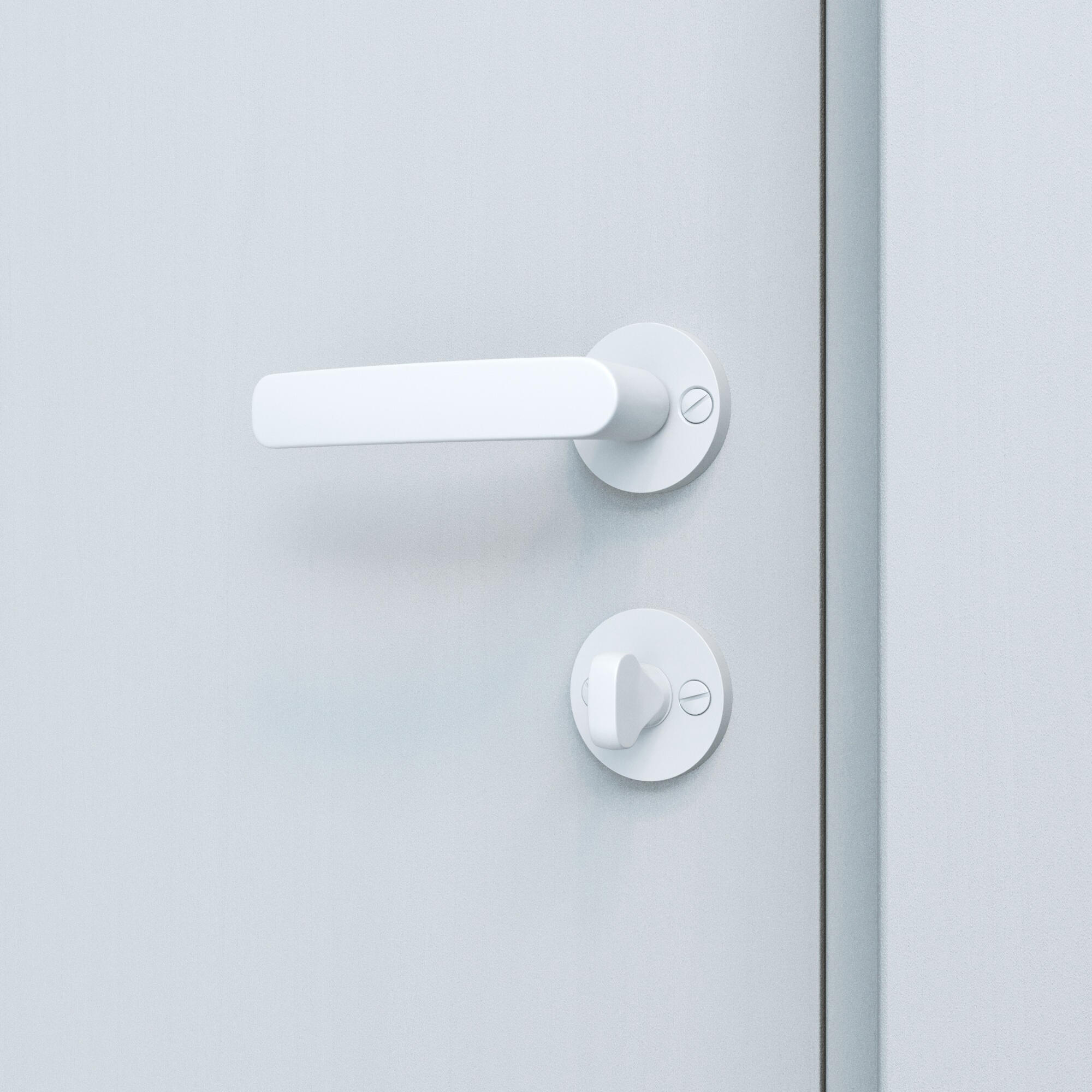 2 rosaces de fonction Lina acier blanc mat condamnation et décondamnation E3 - 4