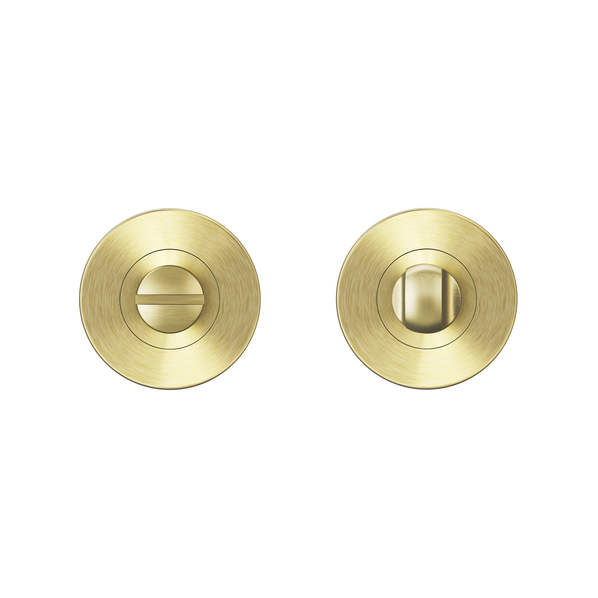 2 rosaces INSPIRE condamnation/décondamnation L1 acier laiton brossé A3 - 2