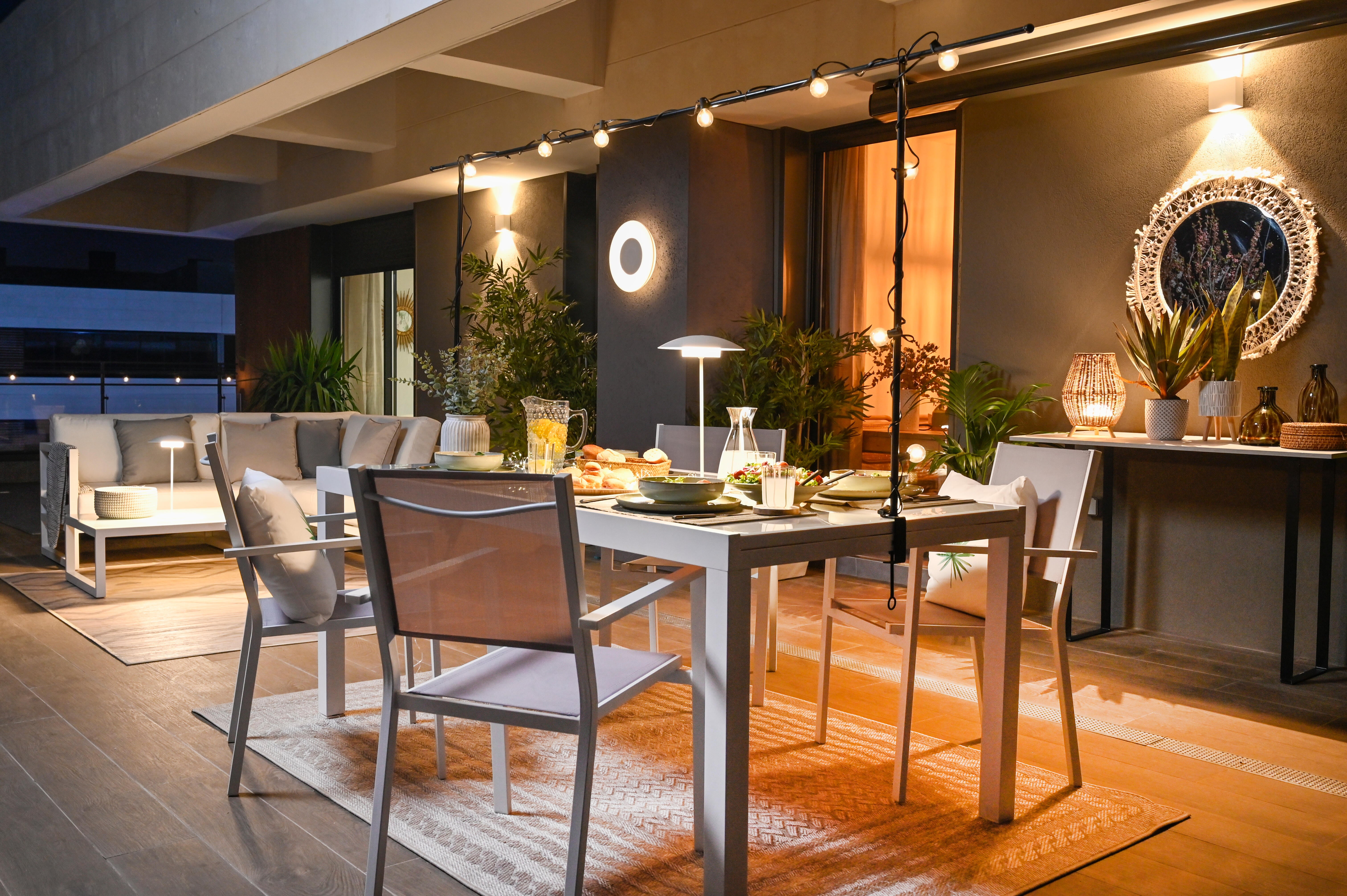 Aplique exterior led gemini blanco 10w 3000k