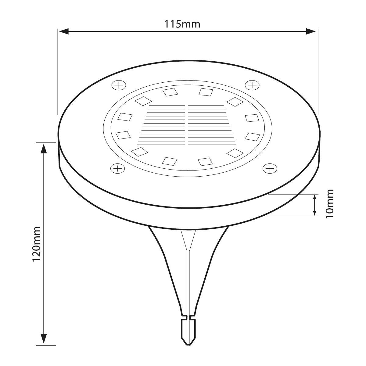 faretto da incasso con fonte luminosa fisso Modulo LED RXSOL 10003 grigio Luce bianco caldo - 5