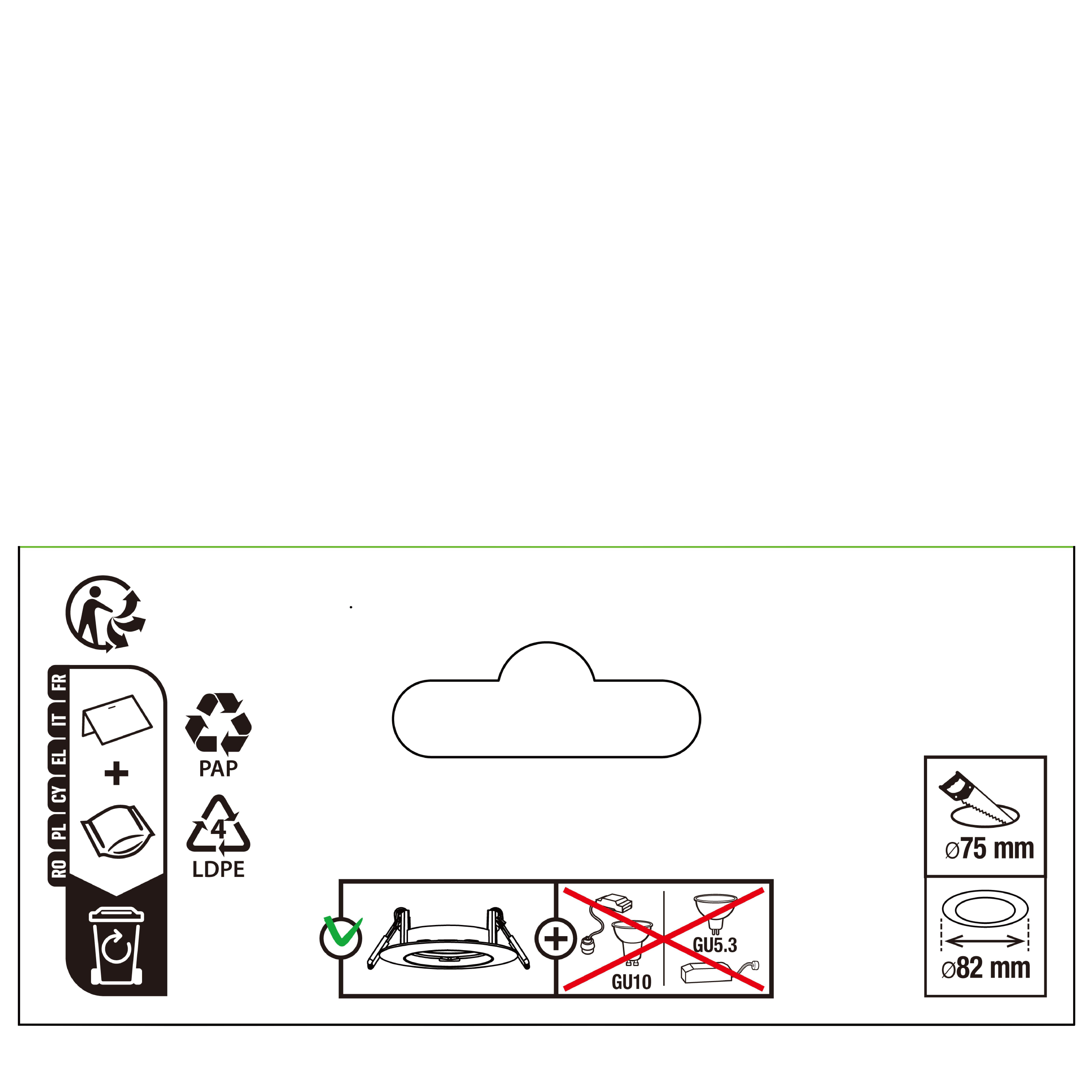 Oprawa stropowa biała GU10 - 8