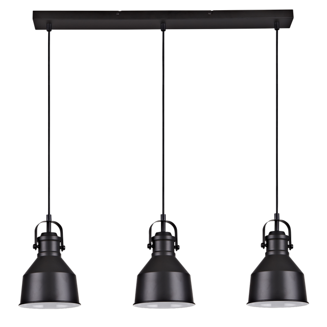 Lampa wisząca Ezio czarna 3 x E27 Inspire