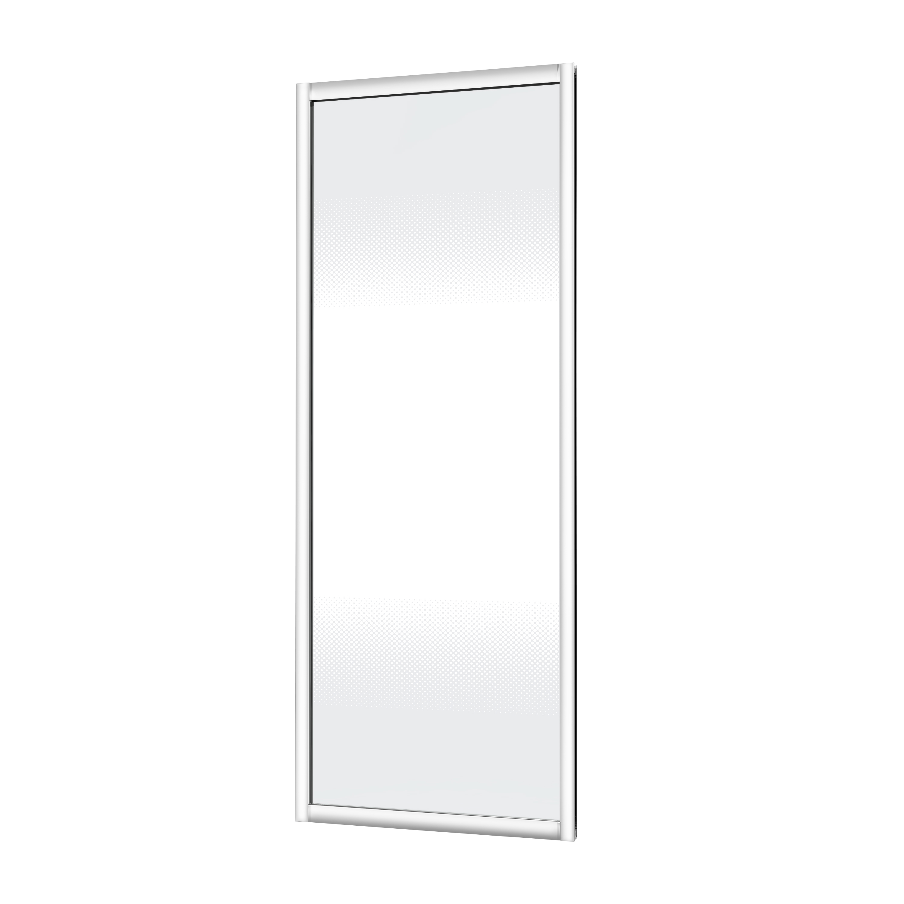 Mampara lateral fijo serigrafiado easy perfil cromo 80x190 cm 6mm