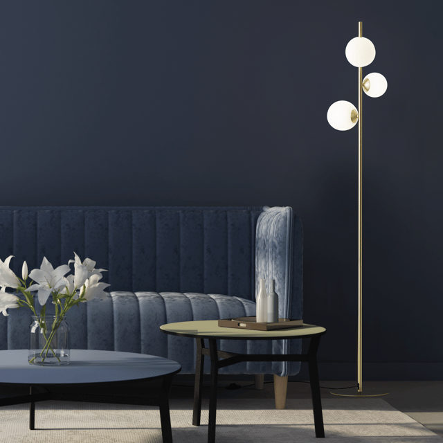 Lampa podłogowa Callas mosiądz 3 x G9 Inspire
