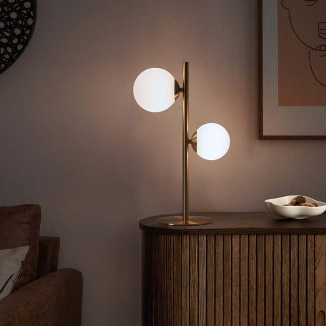 Lampa stołowa Callas mosiądz 2 x G9 Inspire