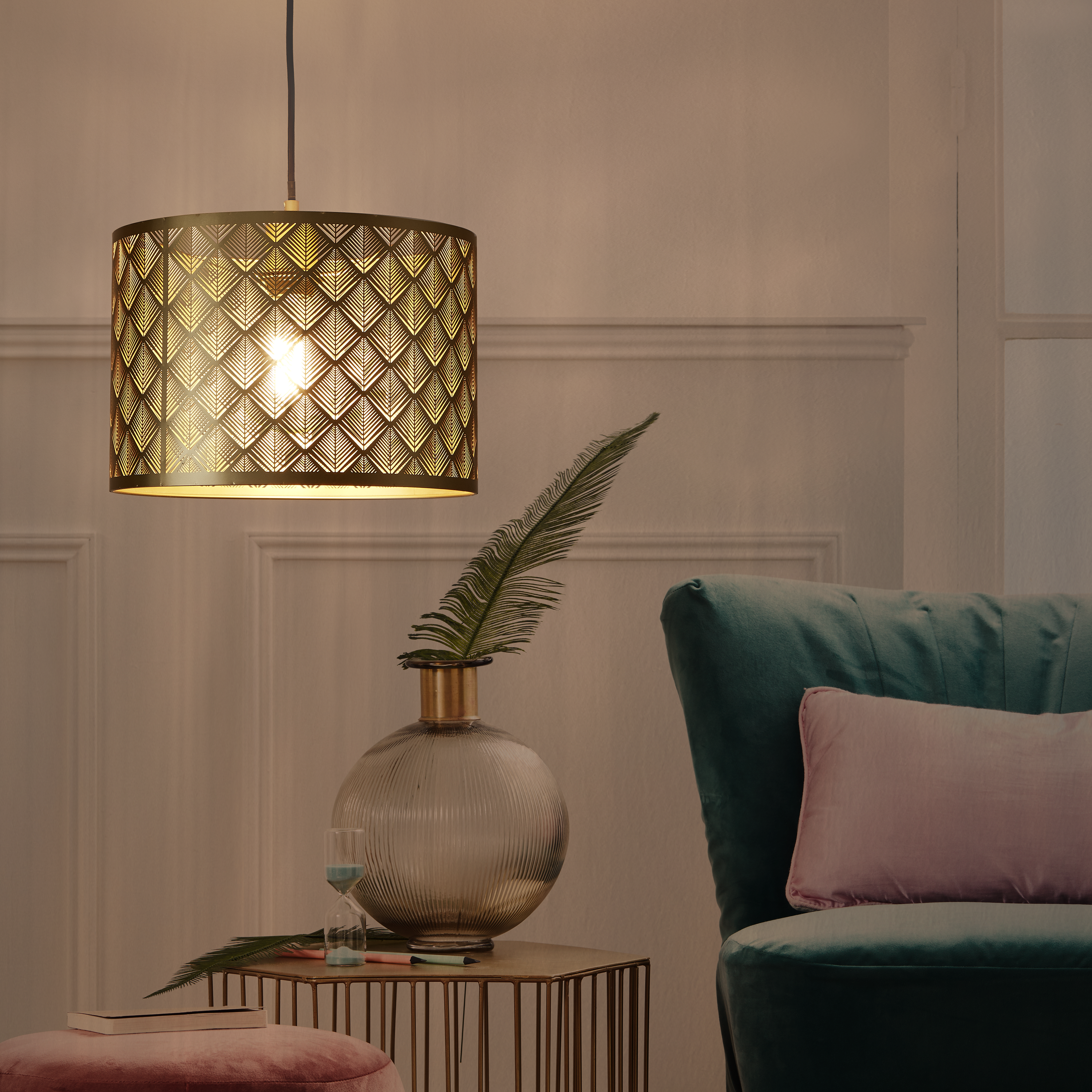 Suspension Galati acier, laiton, Diam.30 cm INSPIRE, E27 - 4