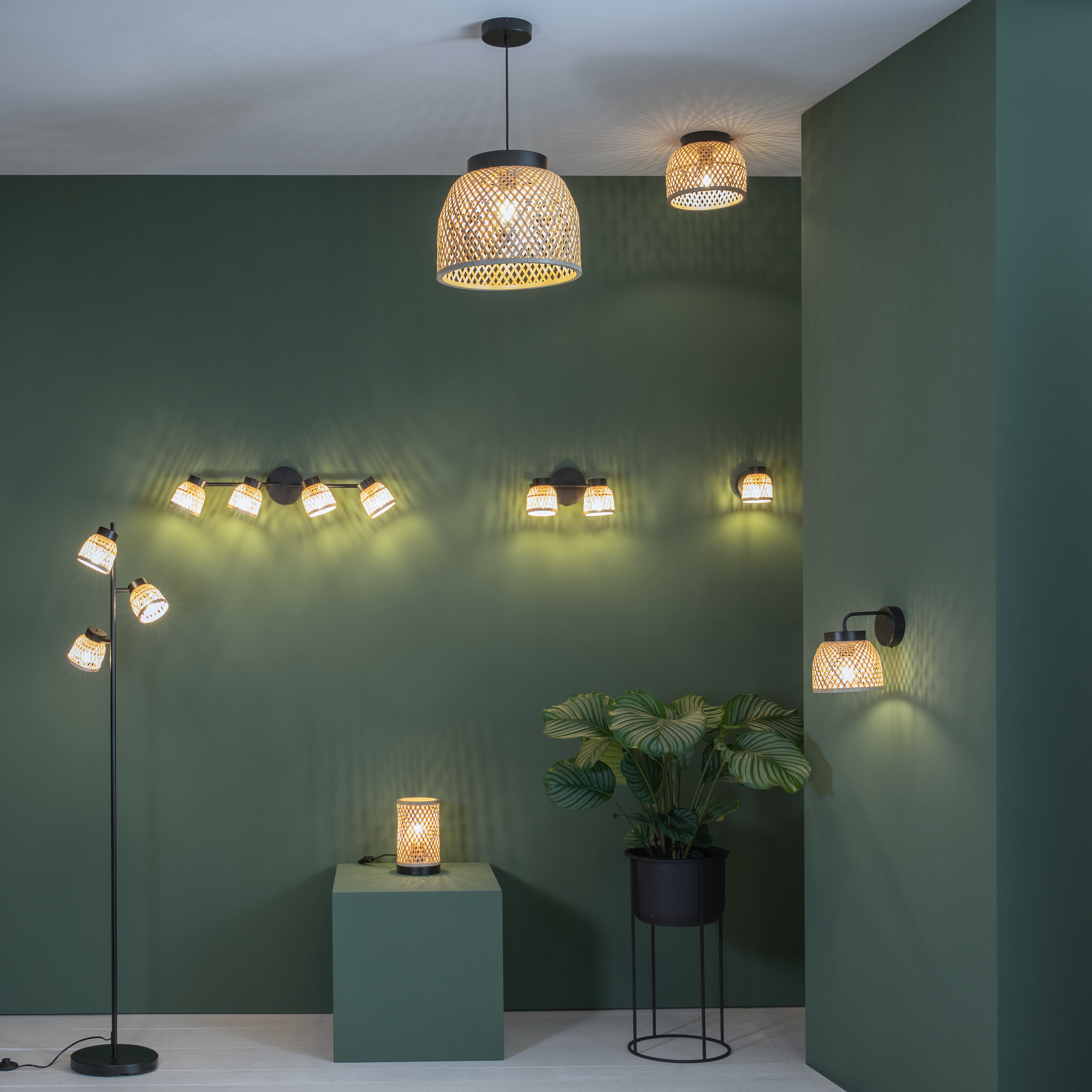 Suspension Ninon acier, beige, Diam.35 cm INSPIRE, E27 - 10