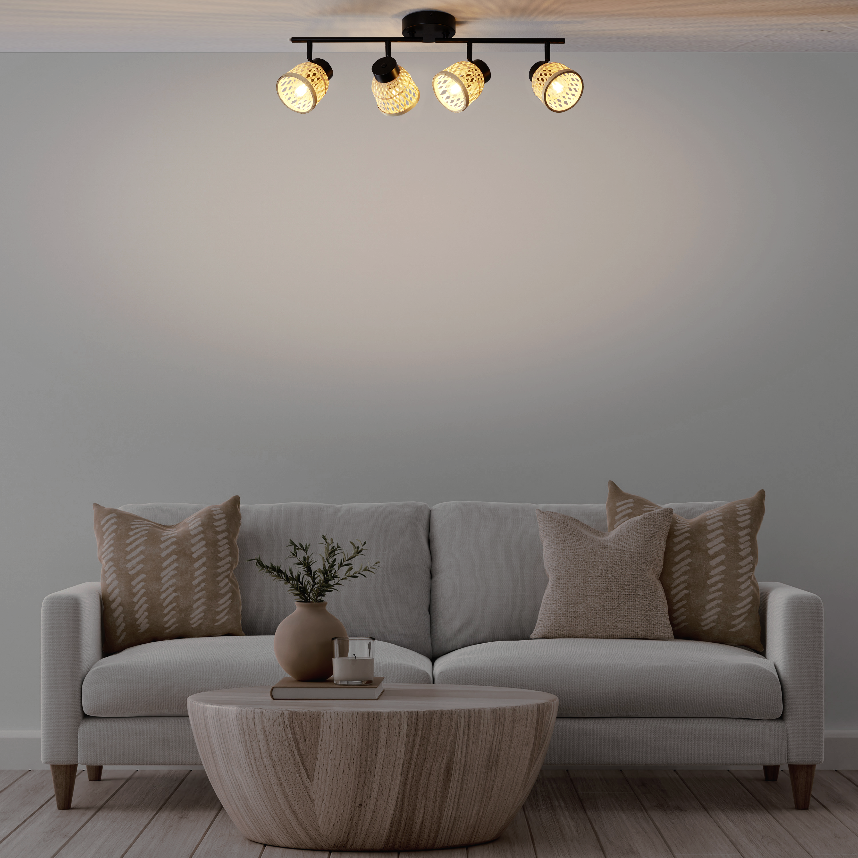 Candeeiro de teto INSPIRE NINON E14 4 LUZES D10.5CM PRETO - 20