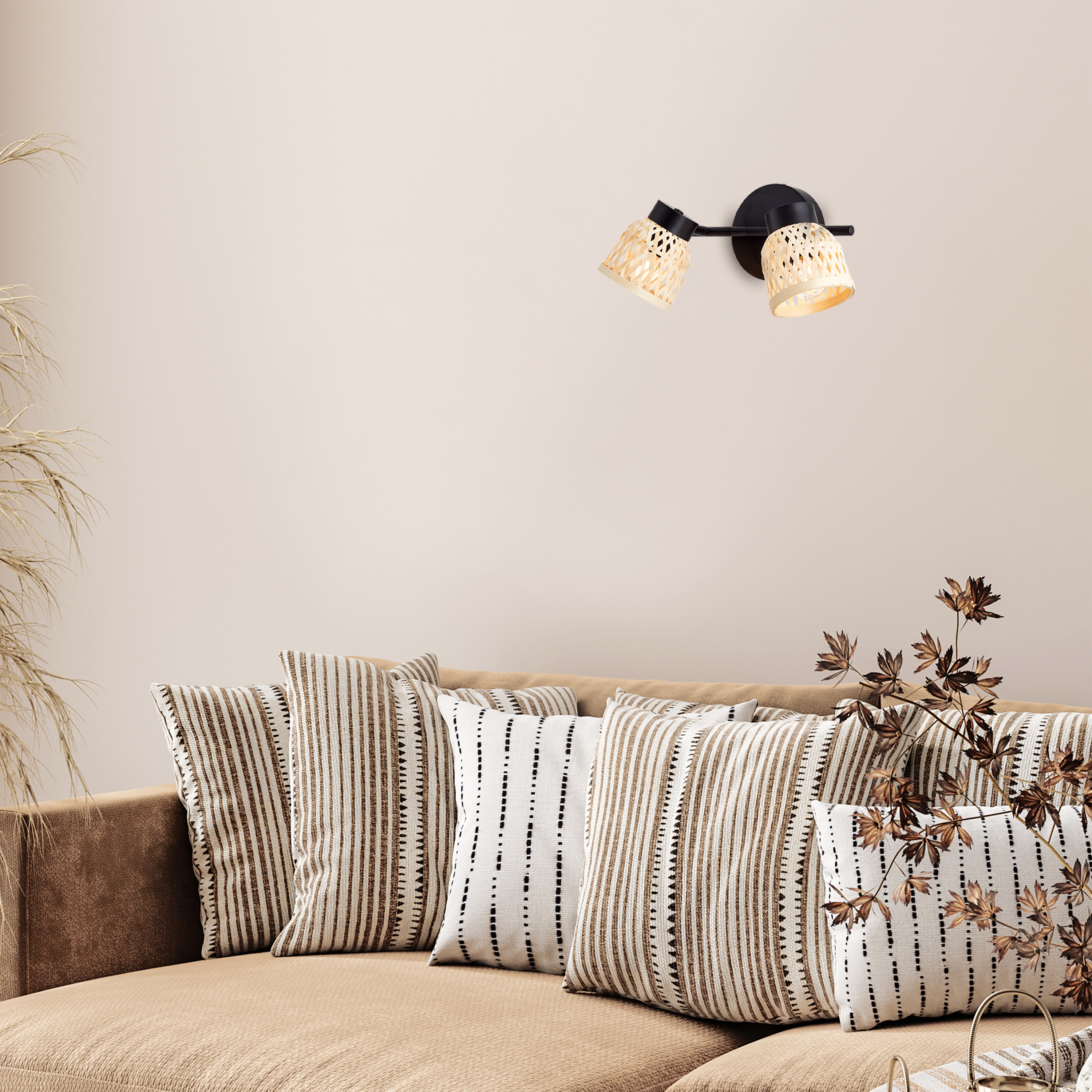 Candeeiro de teto INSPIRE NINON E14 2 LUZES D10.5CM PRETO - 17