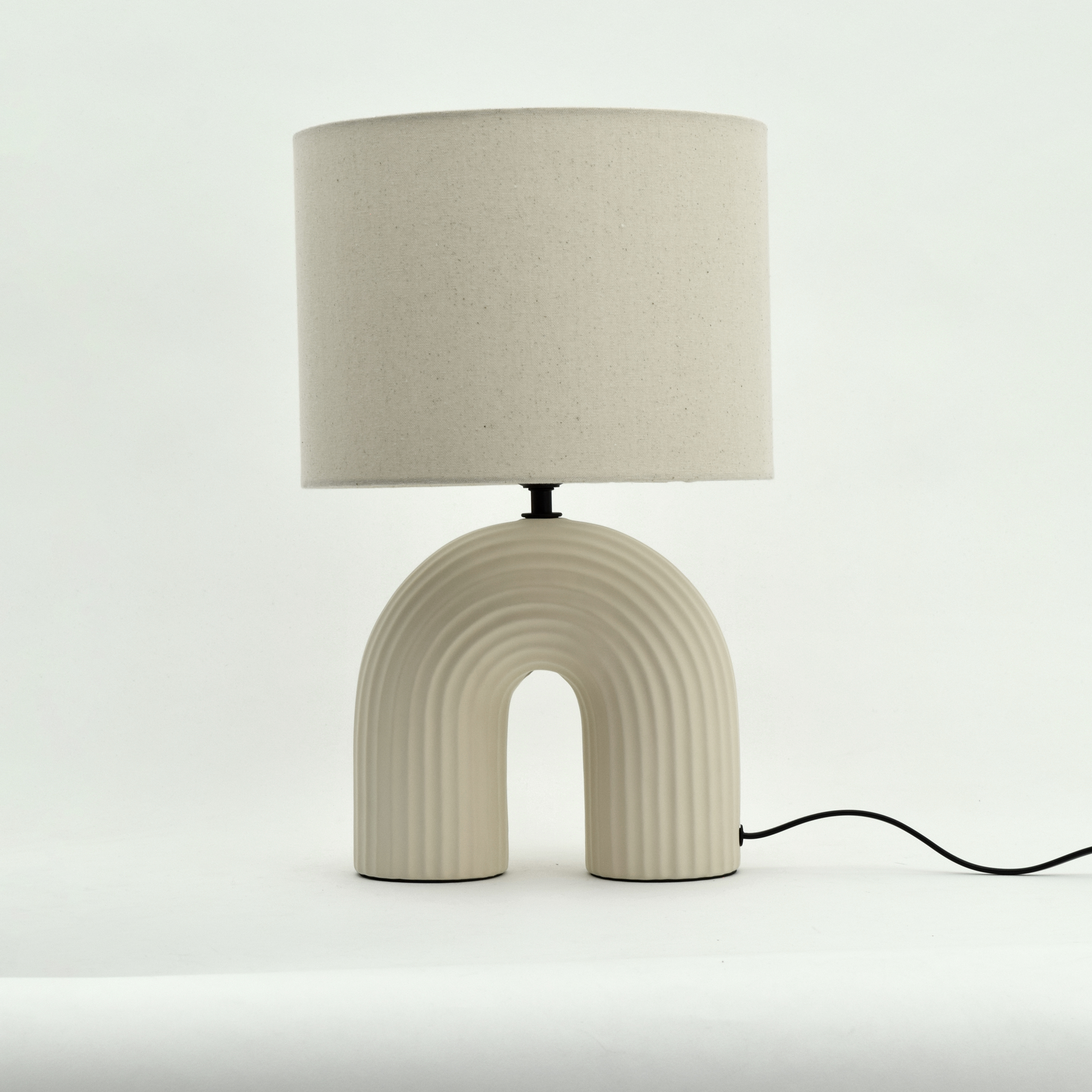 Lampa stołowa Vaska kremowa E27 41 cm Inspire - 18