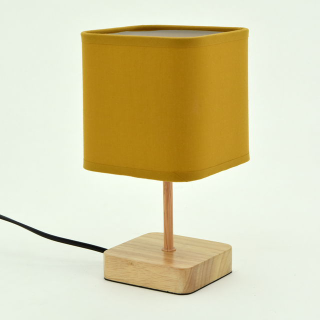 Lampe Akora, bois, pécan, H.23 cm INSPIRE, E14