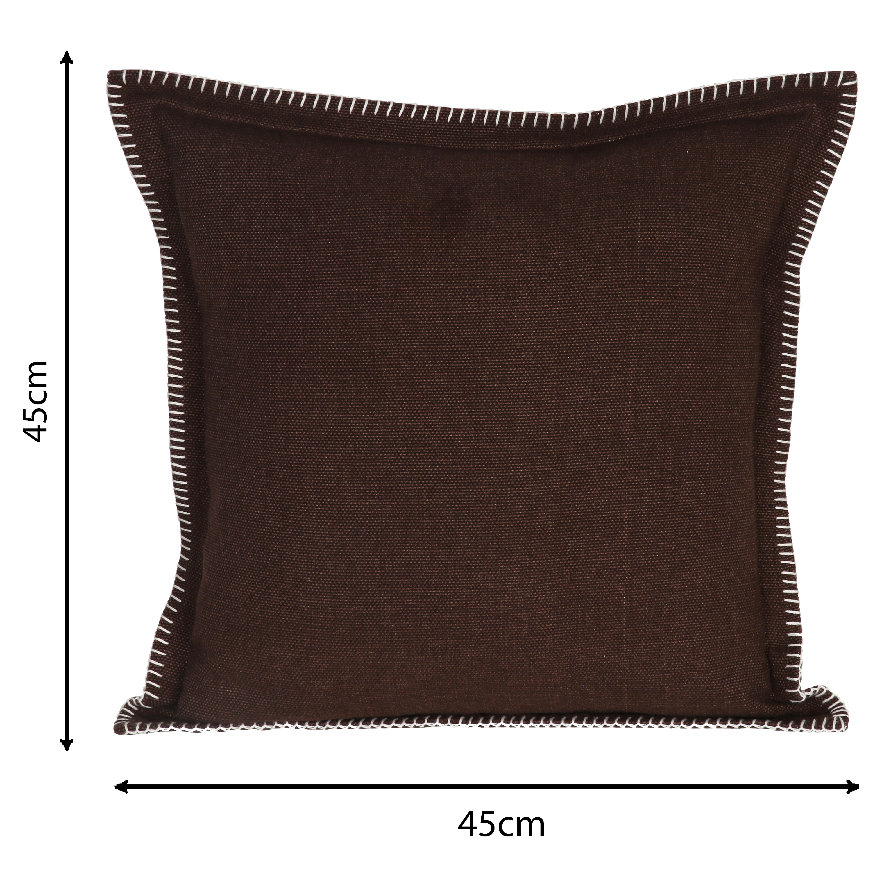 Cuscino INSPIRE Nathalie moka 3 marrone 45 x 45 cm - 15