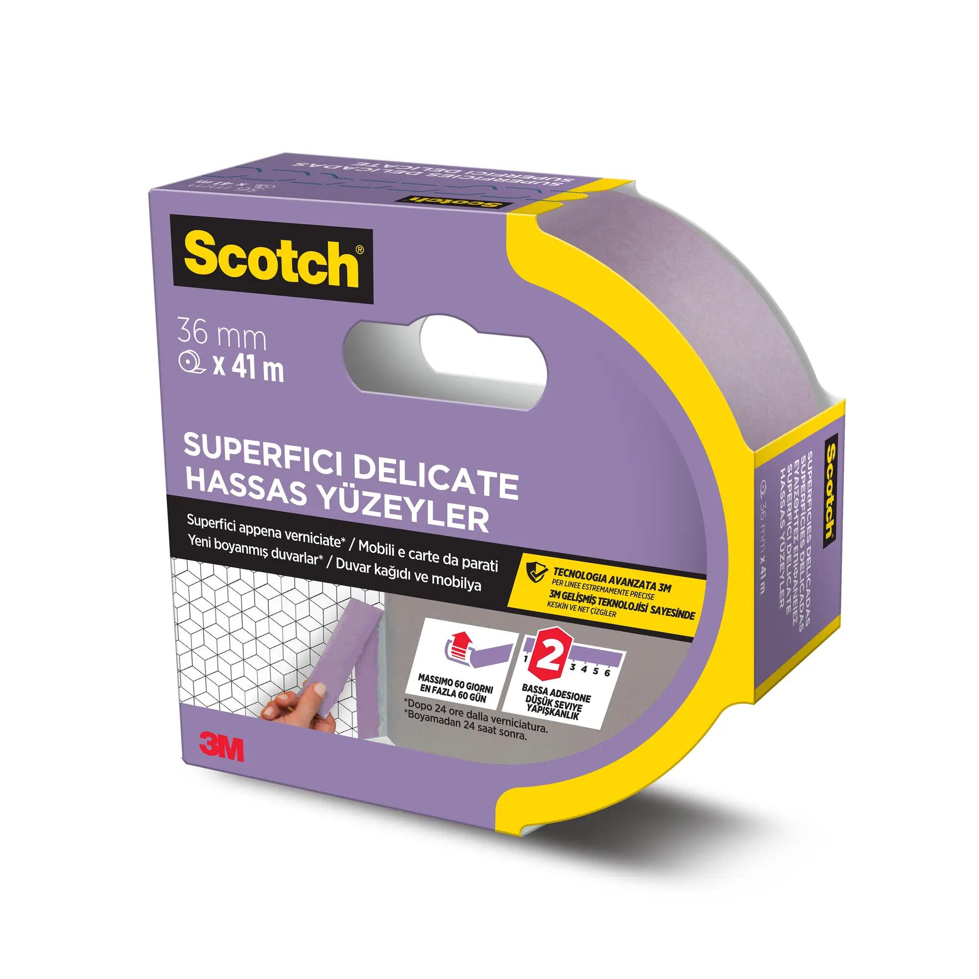 Nastro per mascheratura 3M 41 m x 36 mm superfici delicate - 9