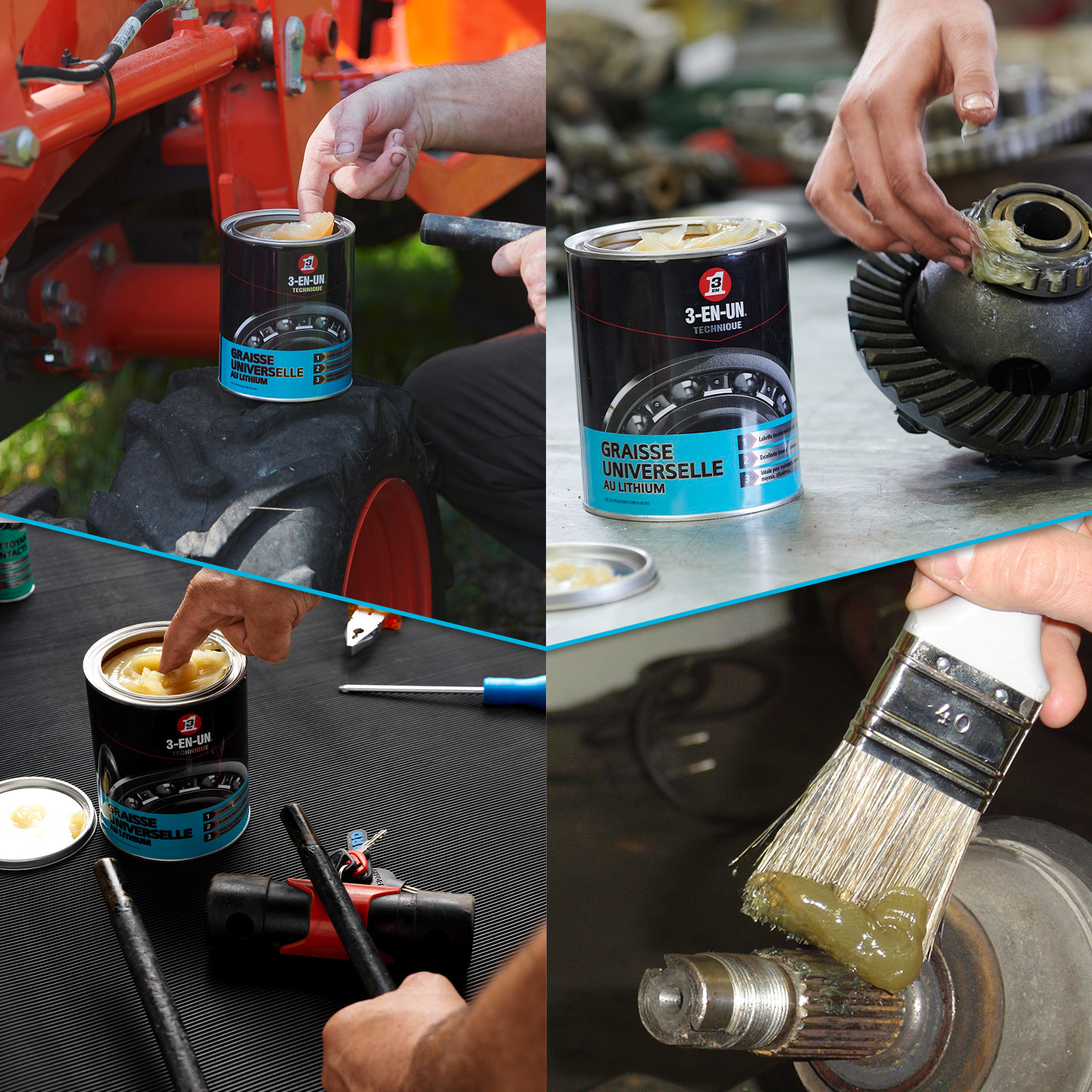 Graisse universelle lithium, 3-EN-UN TECHNIQUE en pot 1000 g - 7