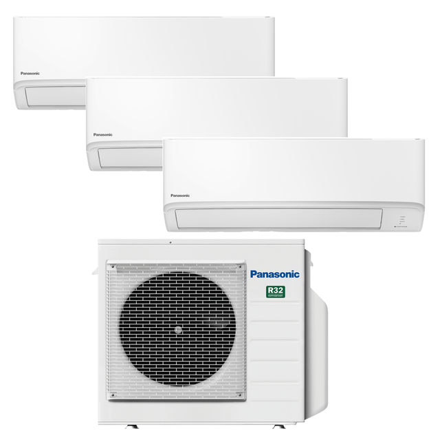 Condizionatore a muro multisplit trial PANASONIC RZ WIFI NANOEX 9K 9K 12K classe raffreddamento A++, bianco