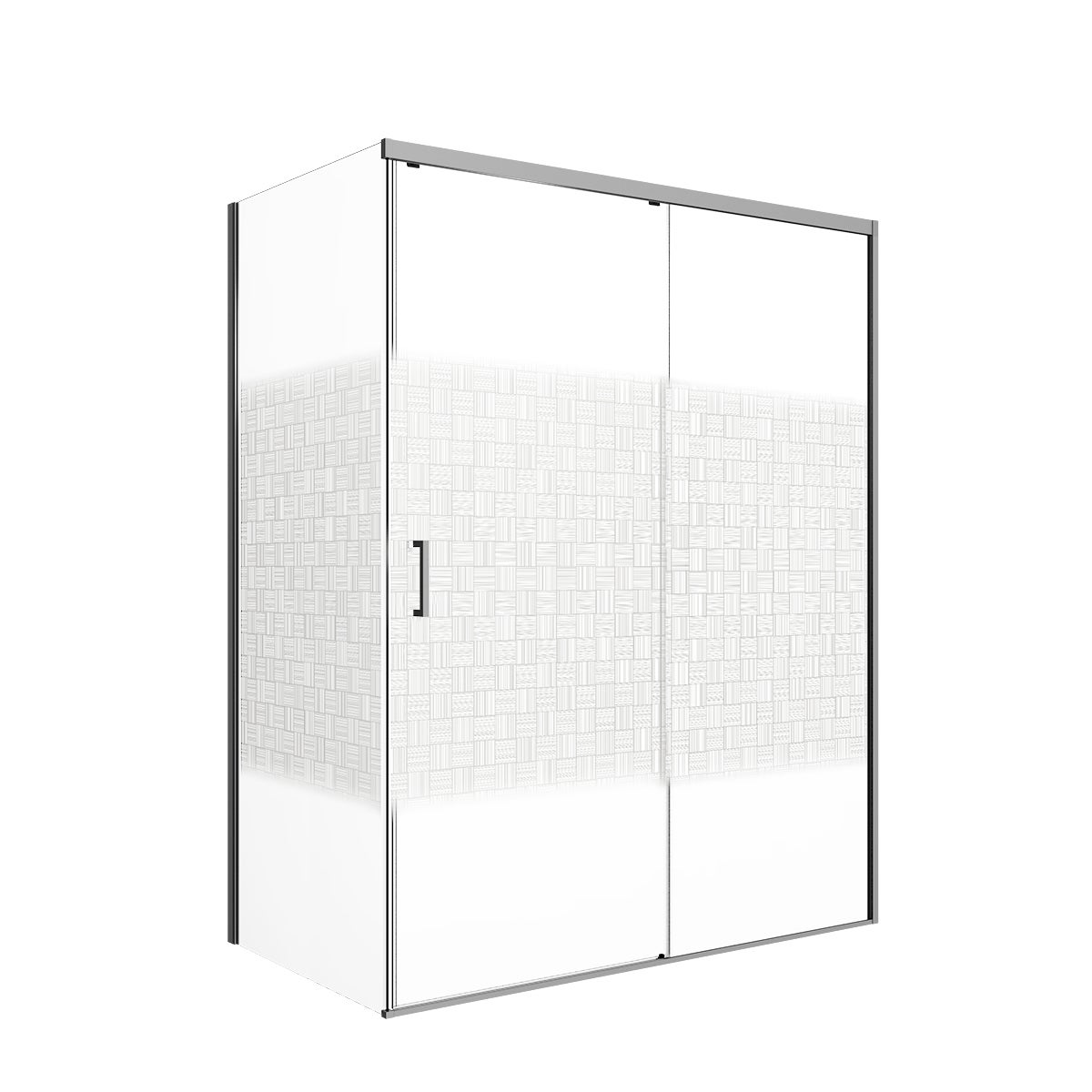 Porta doccia scorrevole Jazz, L 119-119.5 cm x H 200 cm x SP 6 mm, profilo cromo, vetro smerigliato - 3