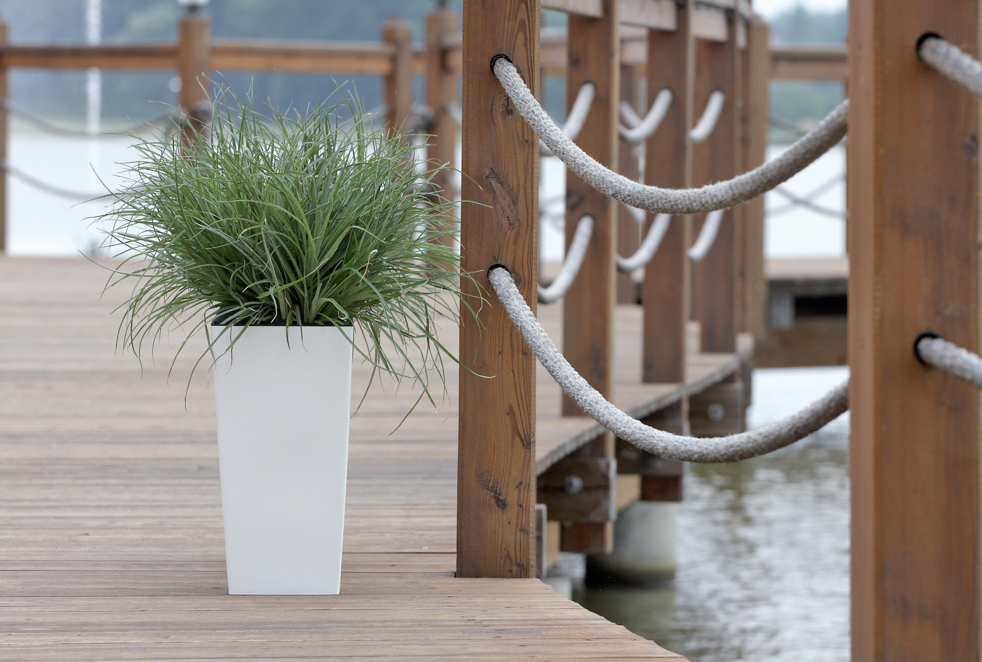 Vaso Harlem PROSPERPLAST in polipropilene bianco H 75 x L 40 cm - 5