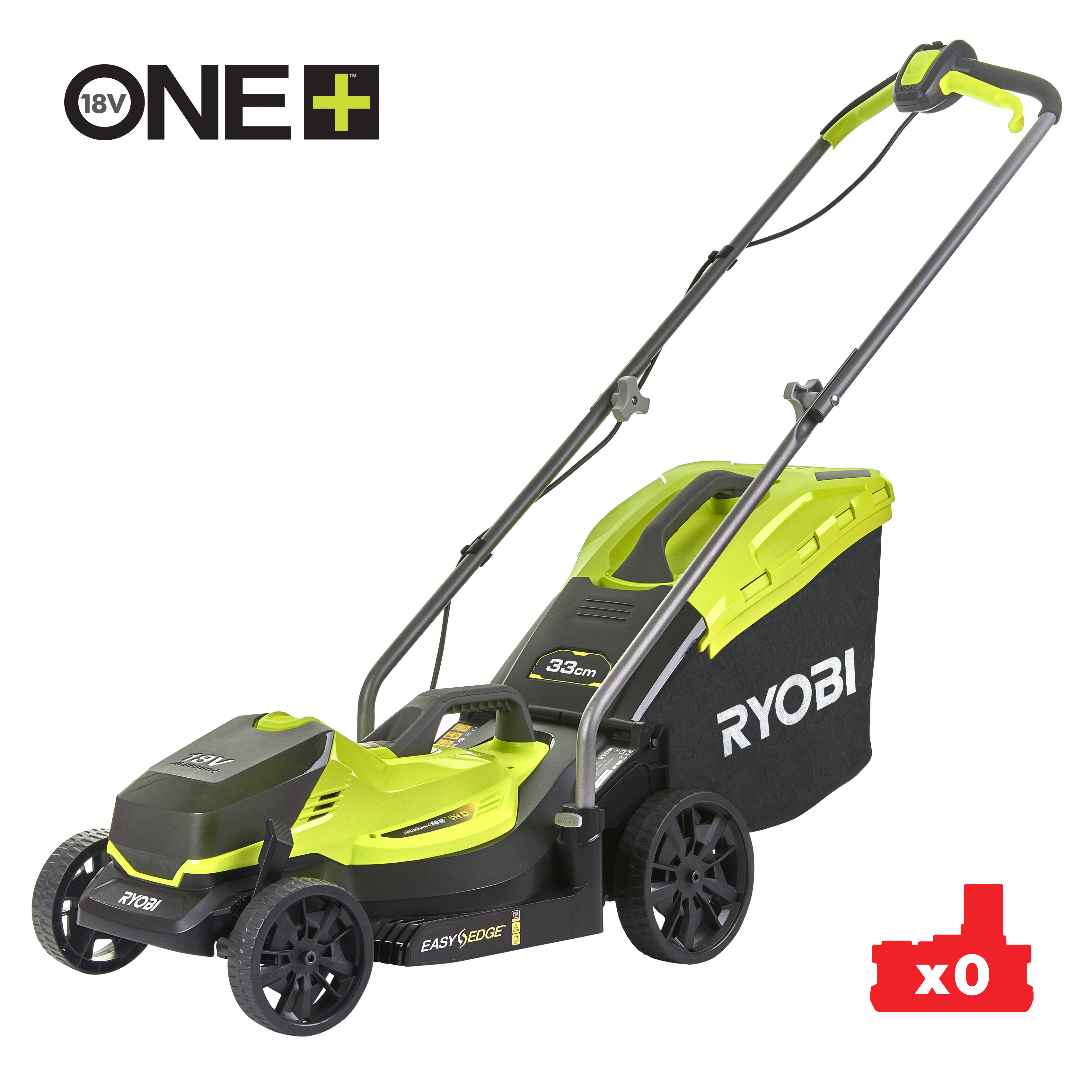 Cortacésped de batería ryobi olm1833b 18v 33 cm ancho de corte