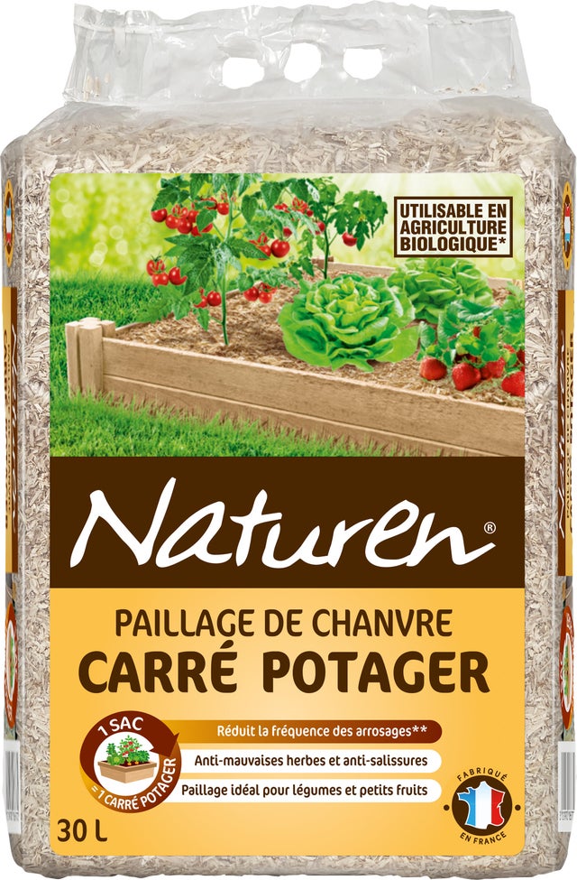 Paillage chanvre spécial carré potager 30l