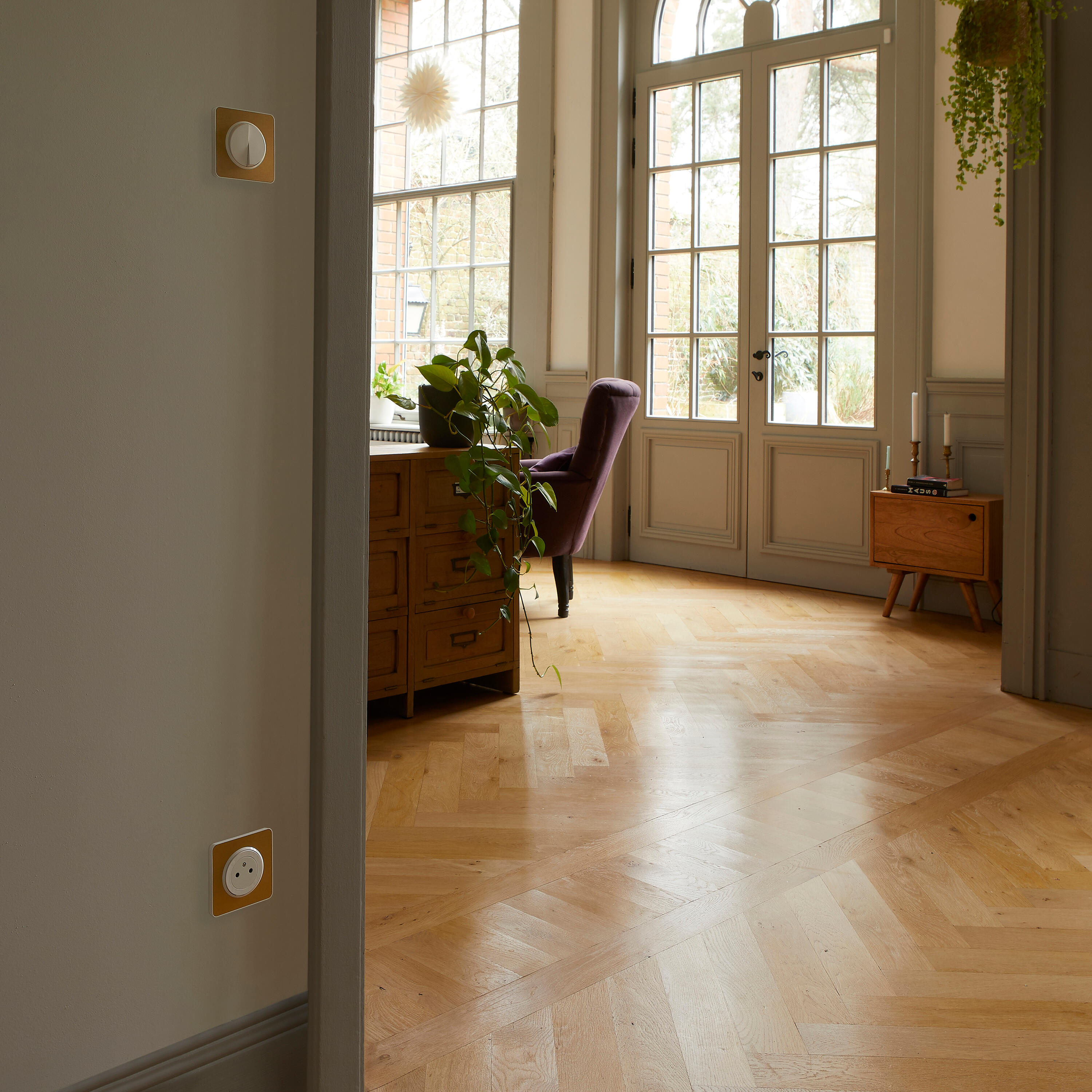 Plaque triple Lumia, LEXMAN, métal laiton - 6