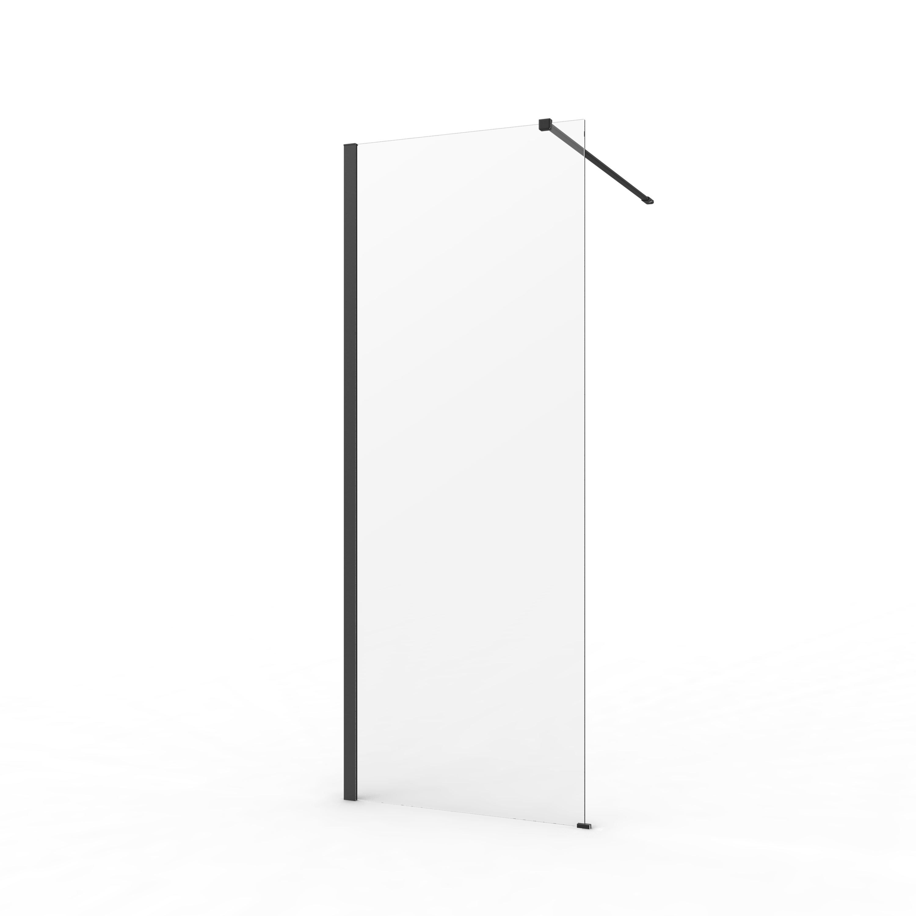 Kabina Walk-in Remix 80x200 transparentna profil czarny Sensea - 17