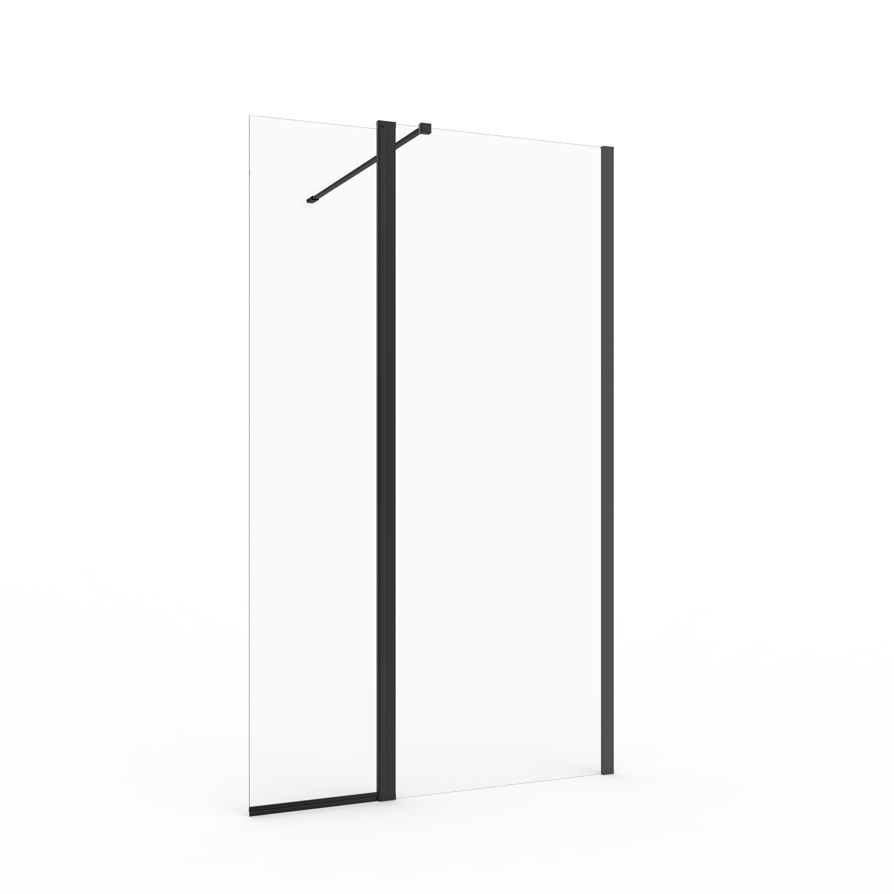 Kabina Walk-in Remix 80x200 transparentna profil czarny Sensea - 16