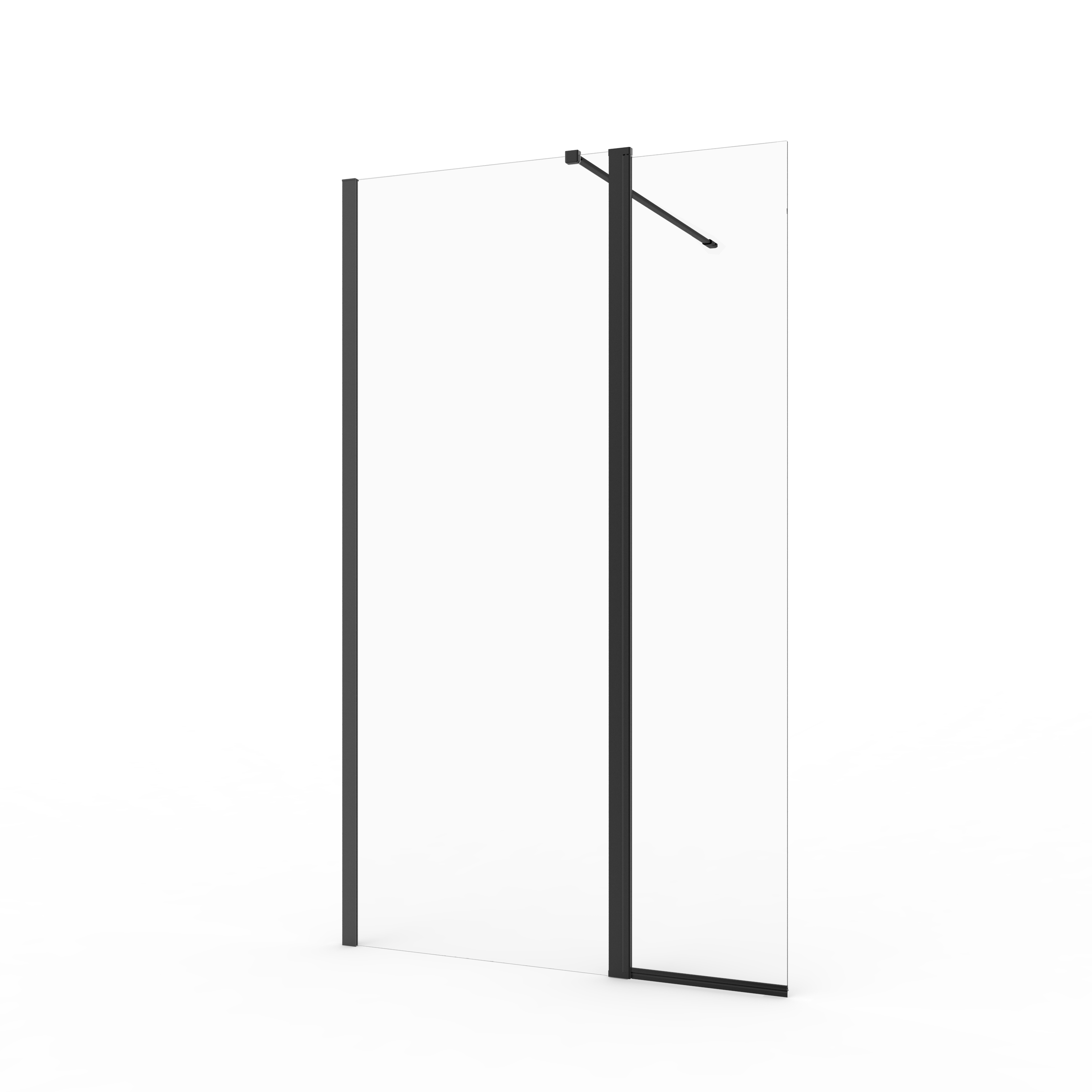 Kabina Walk-in Remix 80x200 transparentna profil czarny Sensea - 15