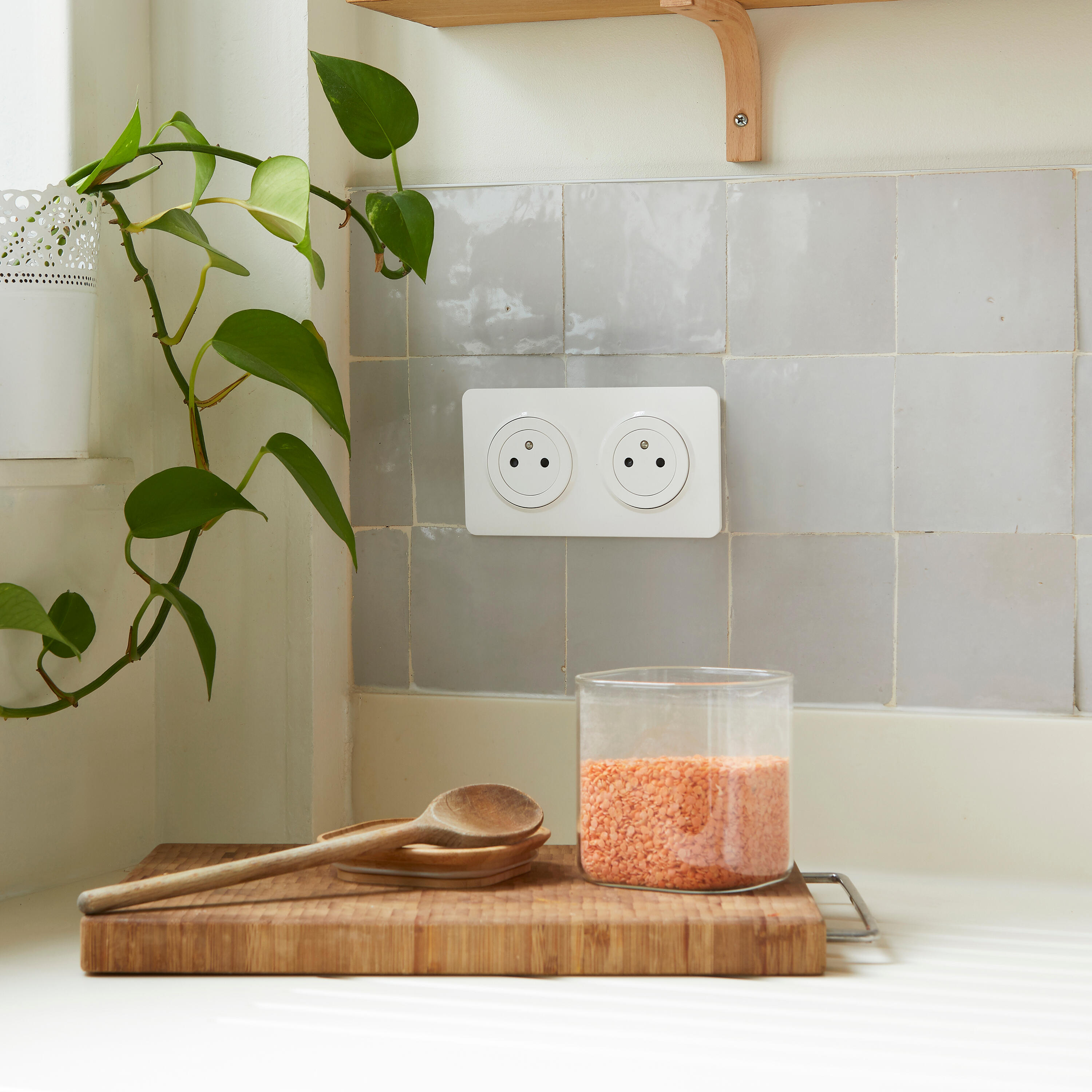 Plaque double Lumia, LEXMAN, blanc - 6