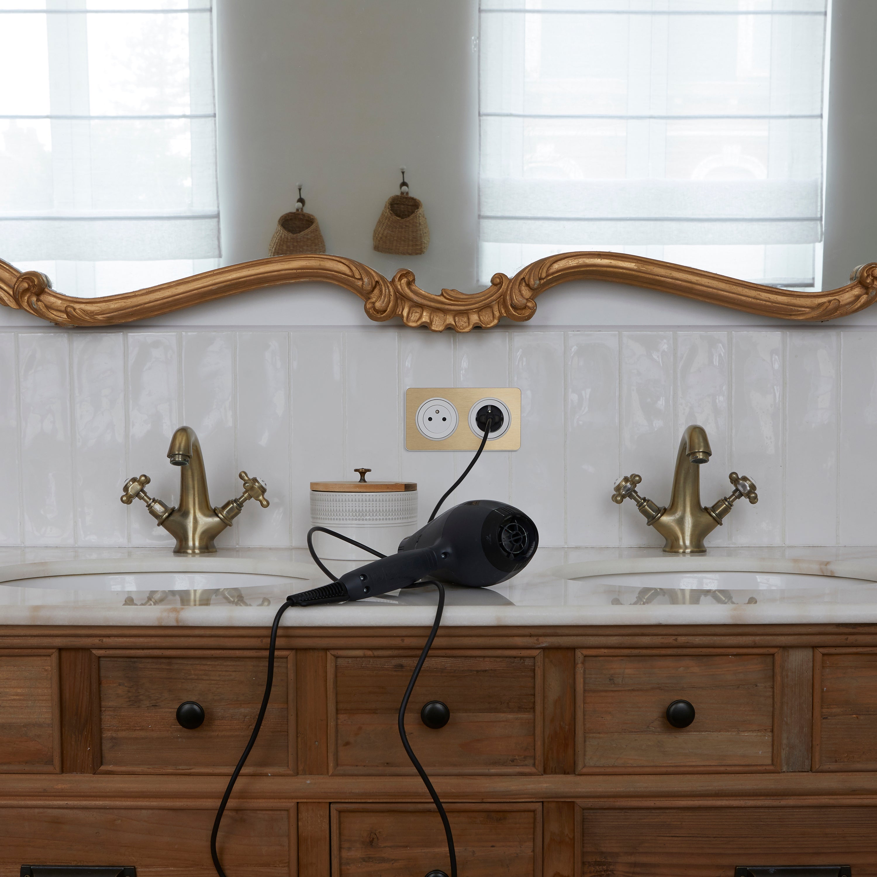 Plaque triple Lumia, LEXMAN, métal laiton - 4